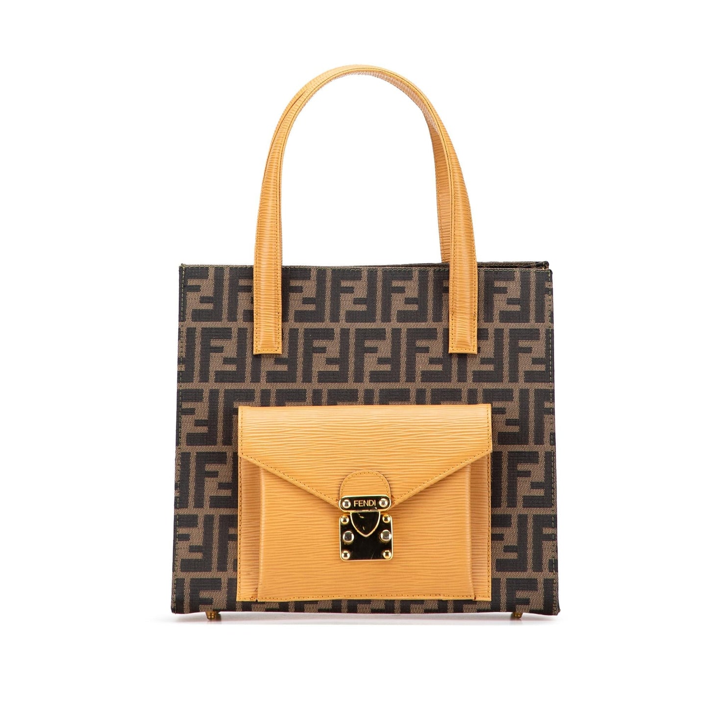 Fendi Zucca Front Pocket Tote Canvas Tote Bag