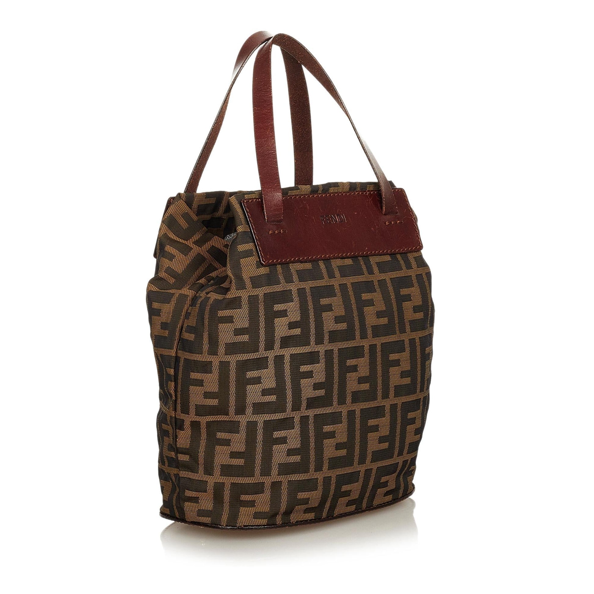 Fendi Zucca Handbag Shg Canvas Satchel Bag Handbag Shg 26293