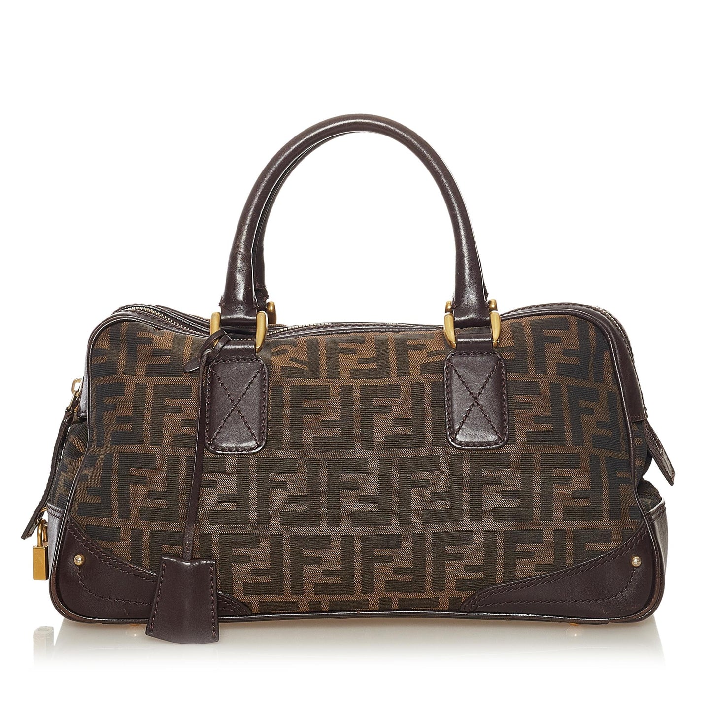 Fendi Zucca Handbag Shg Canvas Satchel Bag Handbag Shg 34303