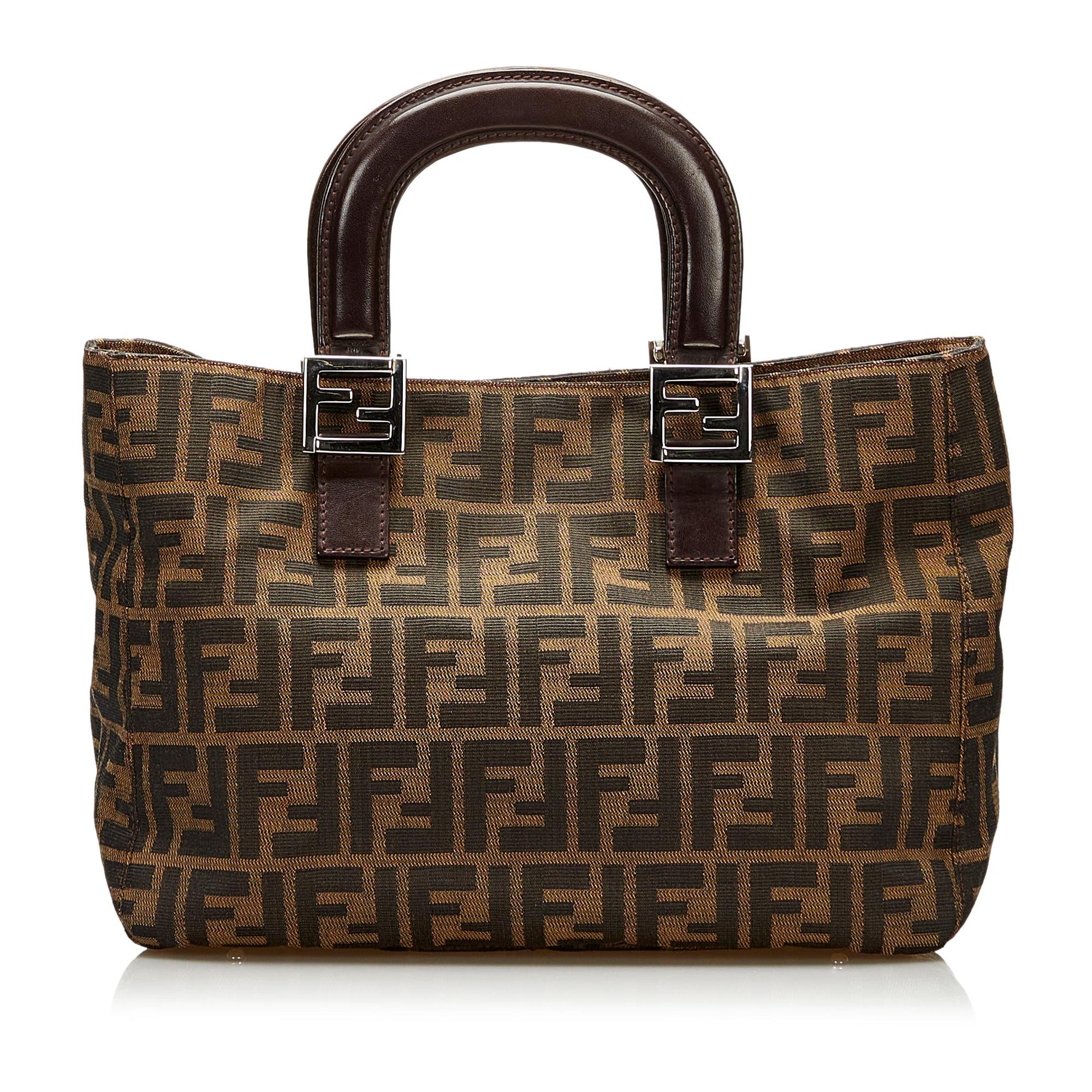 Fendi Zucca Handbag Shg Canvas Satchel Bag Handbag Shg 35839