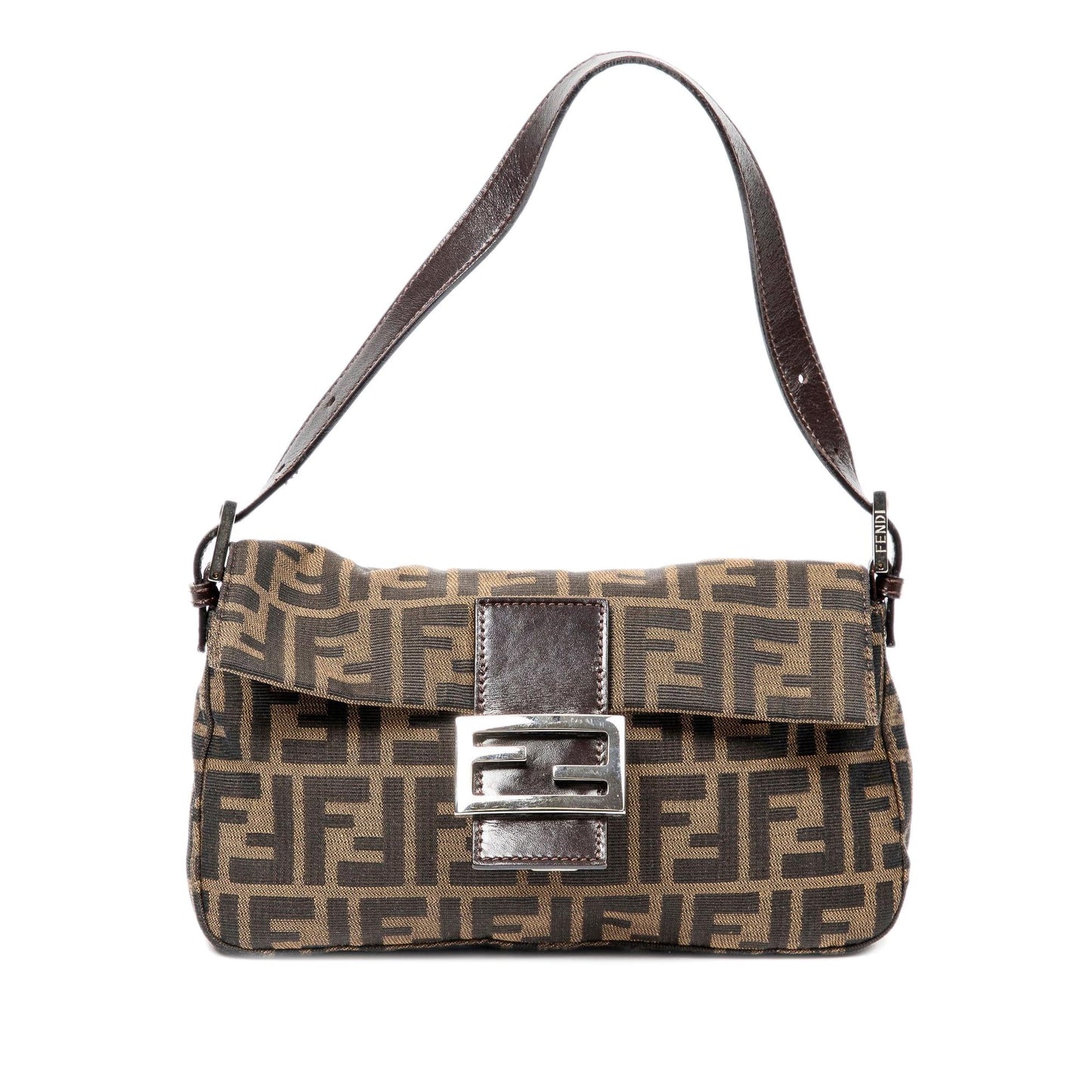 Fendi Zucca Mamma Baguette Shg Qg5Tqv Handbag Canvas Shoulder Bag