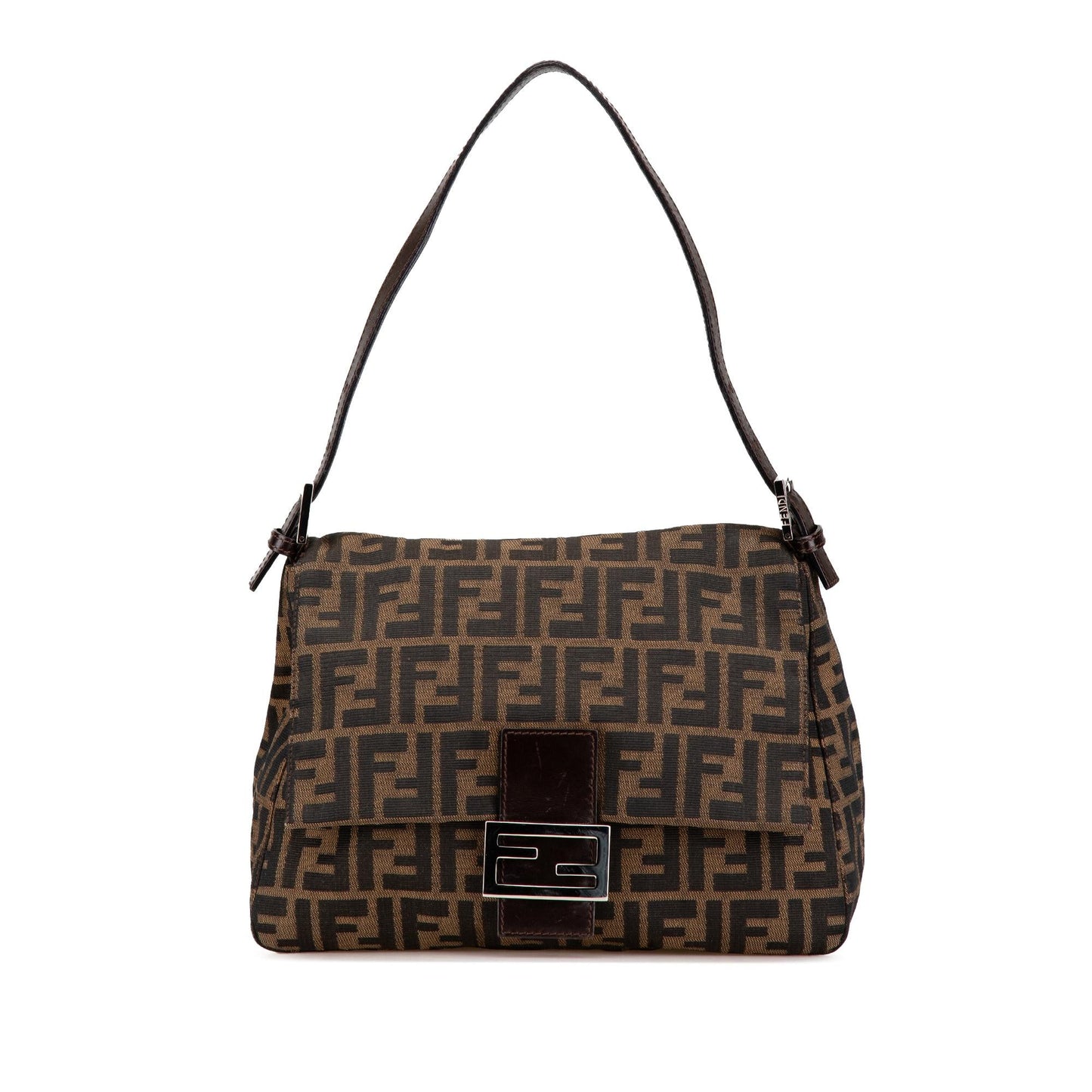 Fendi Zucca Mamma Forever Shoulder Bag Canvas Canvas Mamma Forever