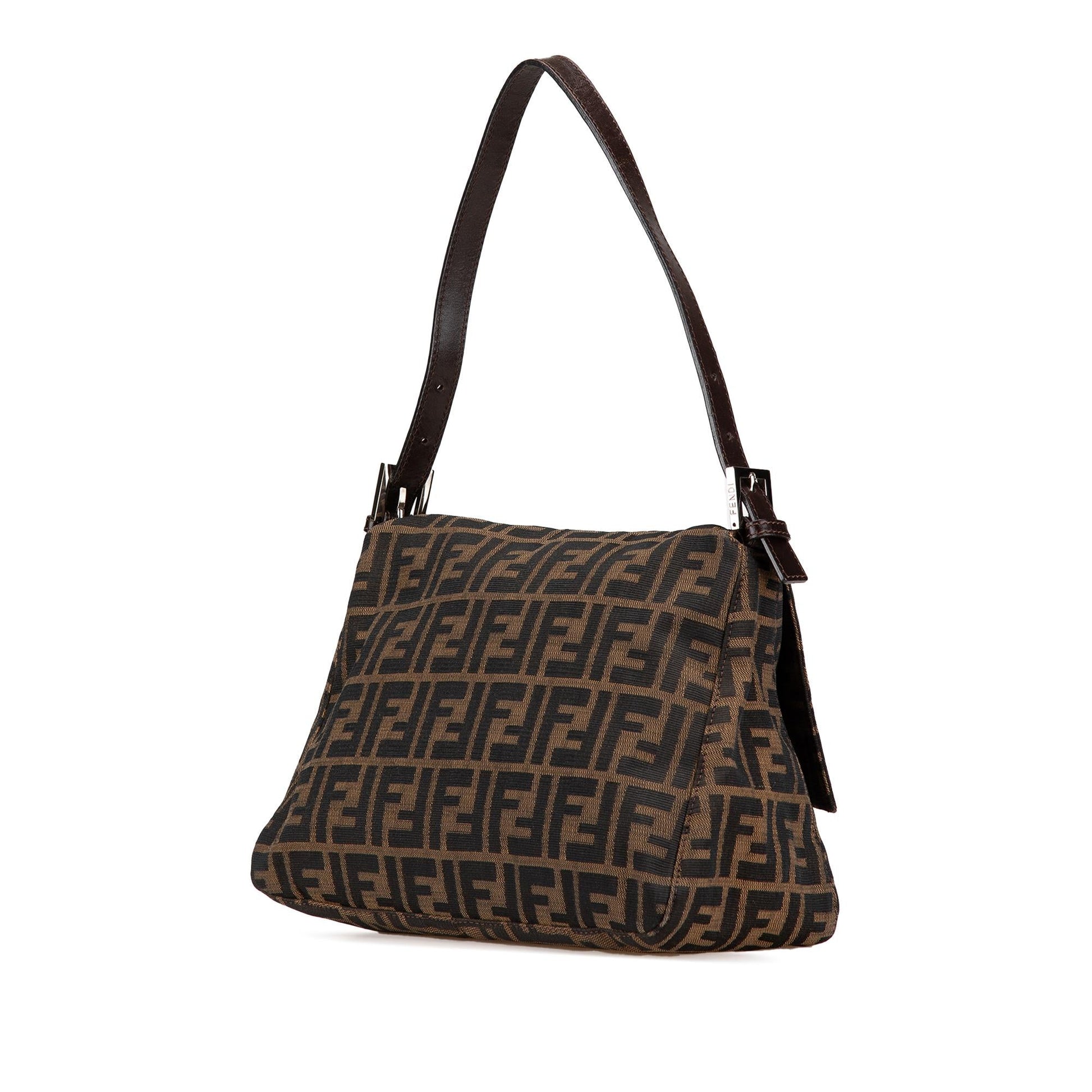 Fendi Zucca Mamma Forever Shoulder Bag Canvas Canvas Mamma Forever
