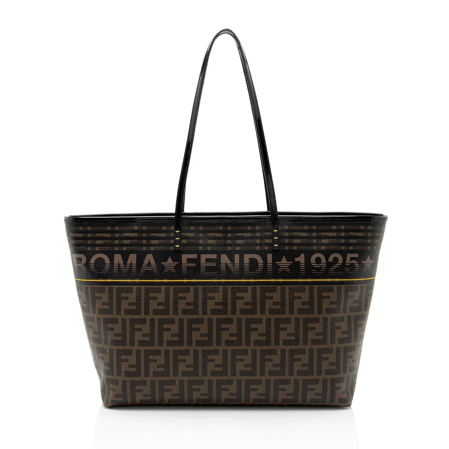 Fendi Zucca Roll Tote Shf U2Xzrj Canvas Medium Logo Tote Bag