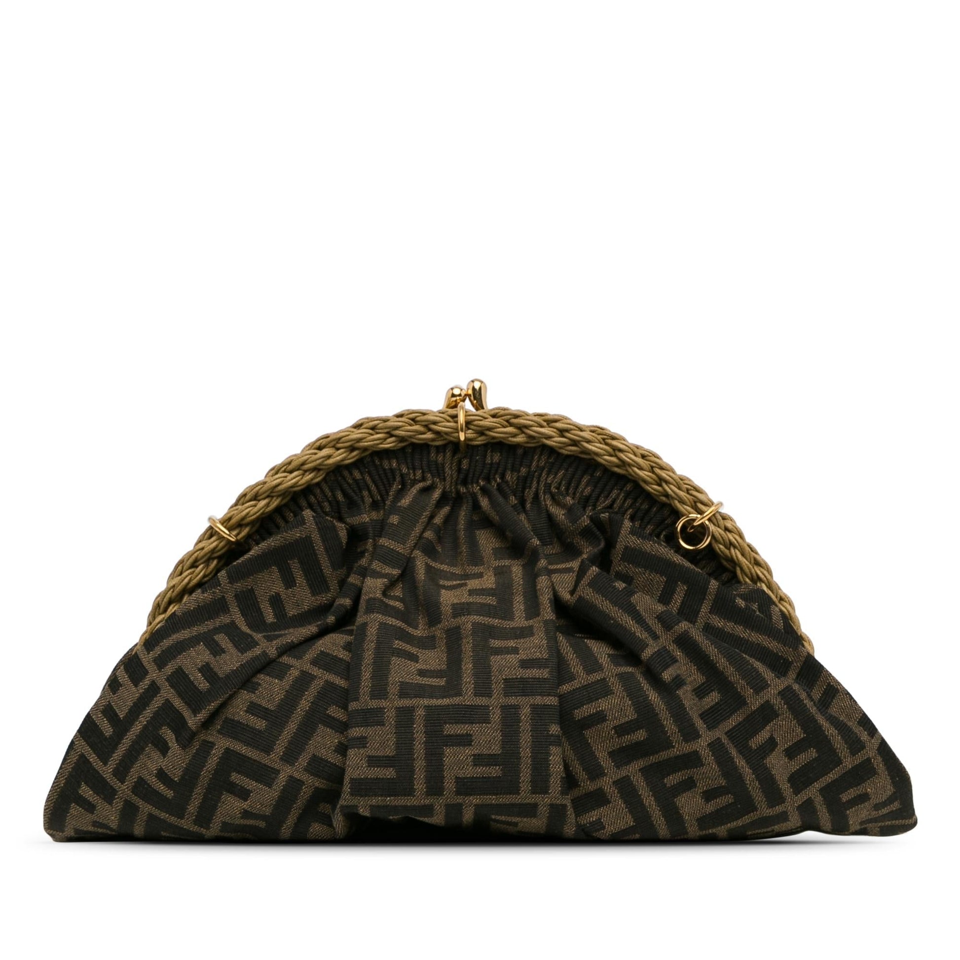 Fendi Zucca Shell Clutch Shg Ebnbj0 Canvas Clutch Bag