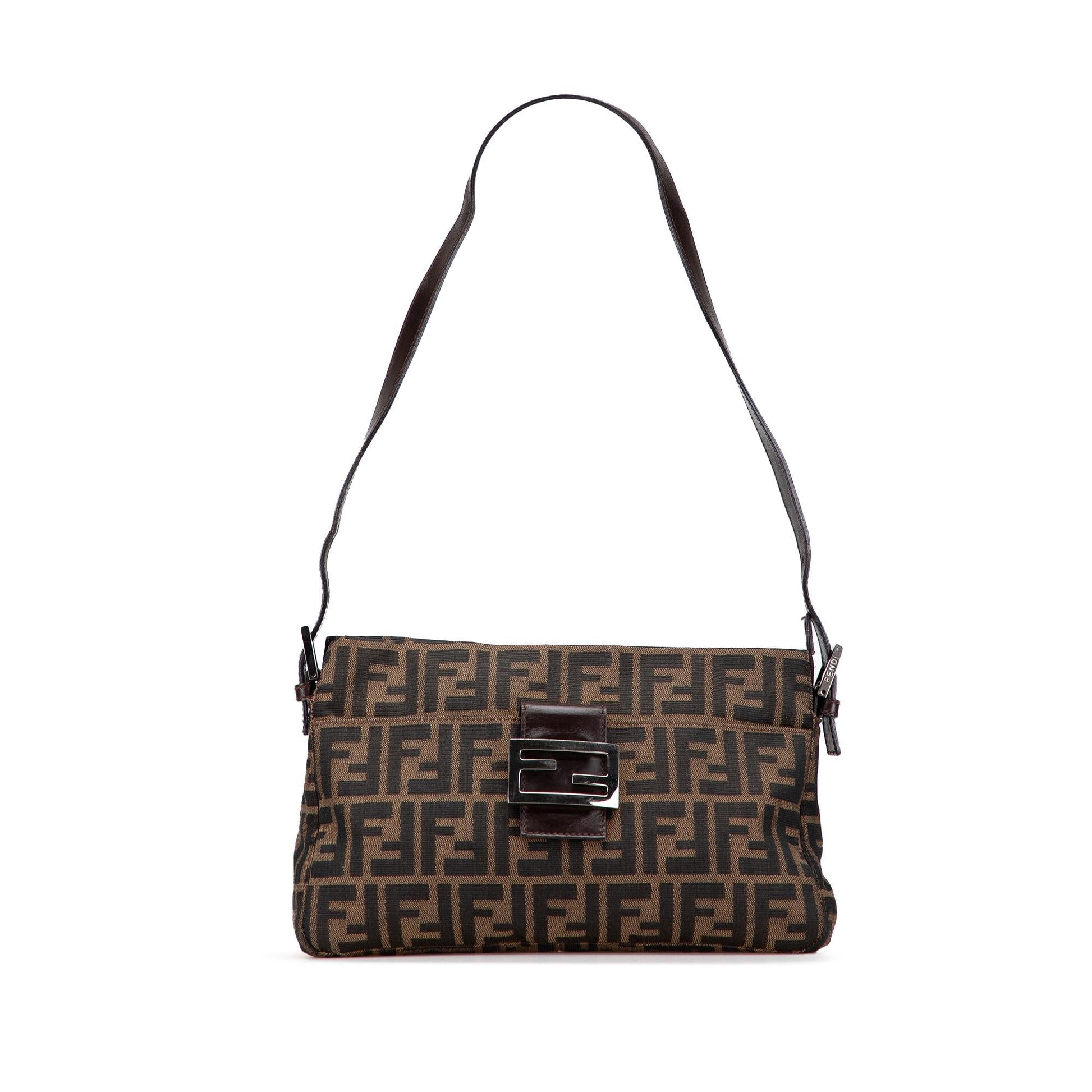 Fendi Zucca Shoulder Bag Canvas Shoulder Bag 25