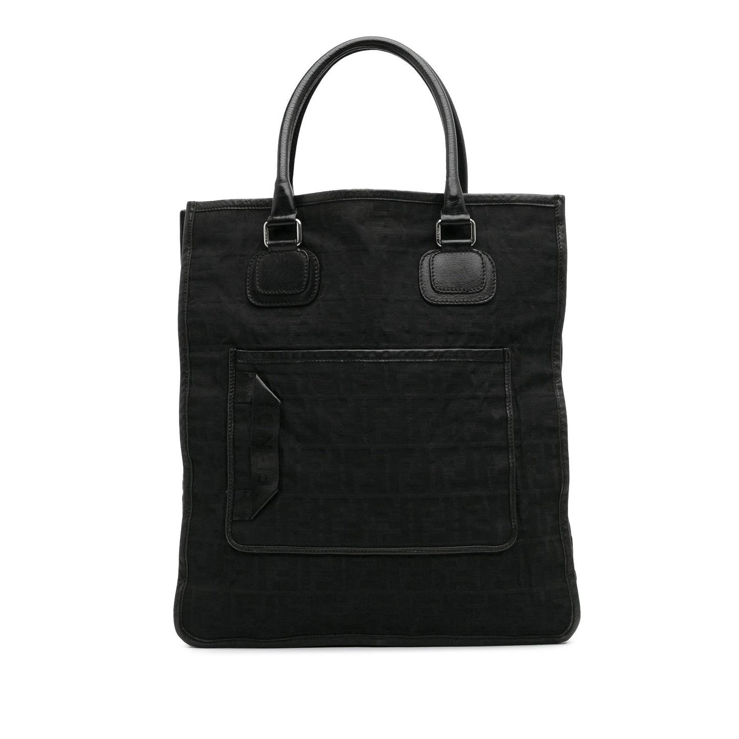 Fendi Zucca Tall Tote Canvas Tote Bag