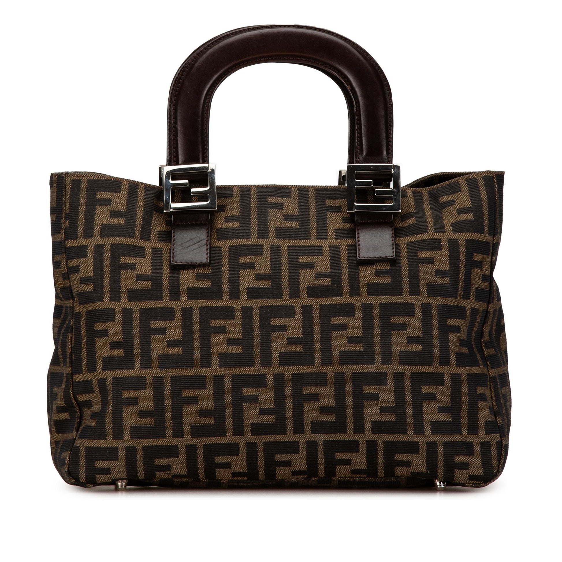 Fendi Zucca Twins Tote Shg Lqzctx Canvas Tote Bag