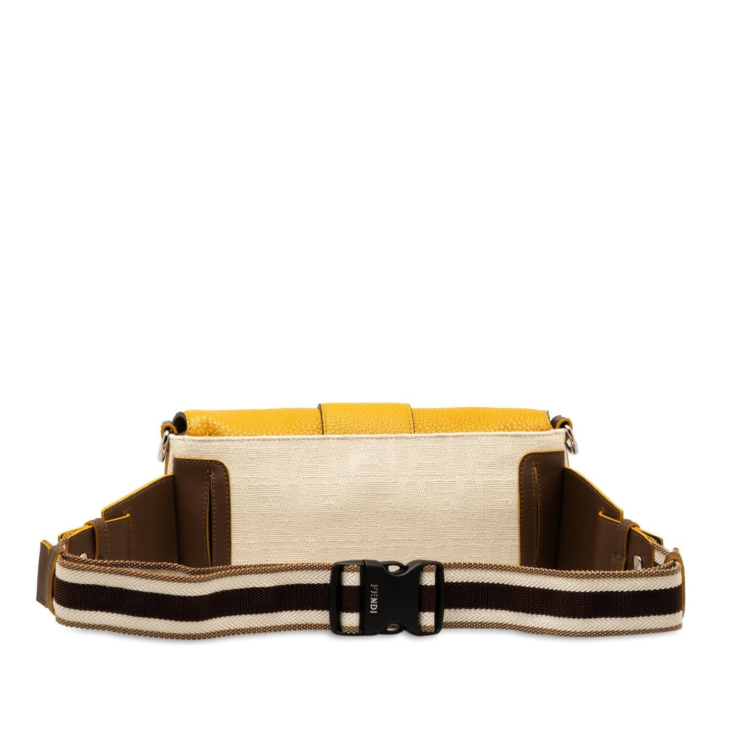 Fendi Zucca And Convertible Baguette Shg Bdogyz Satchel Bag Leather Canvas