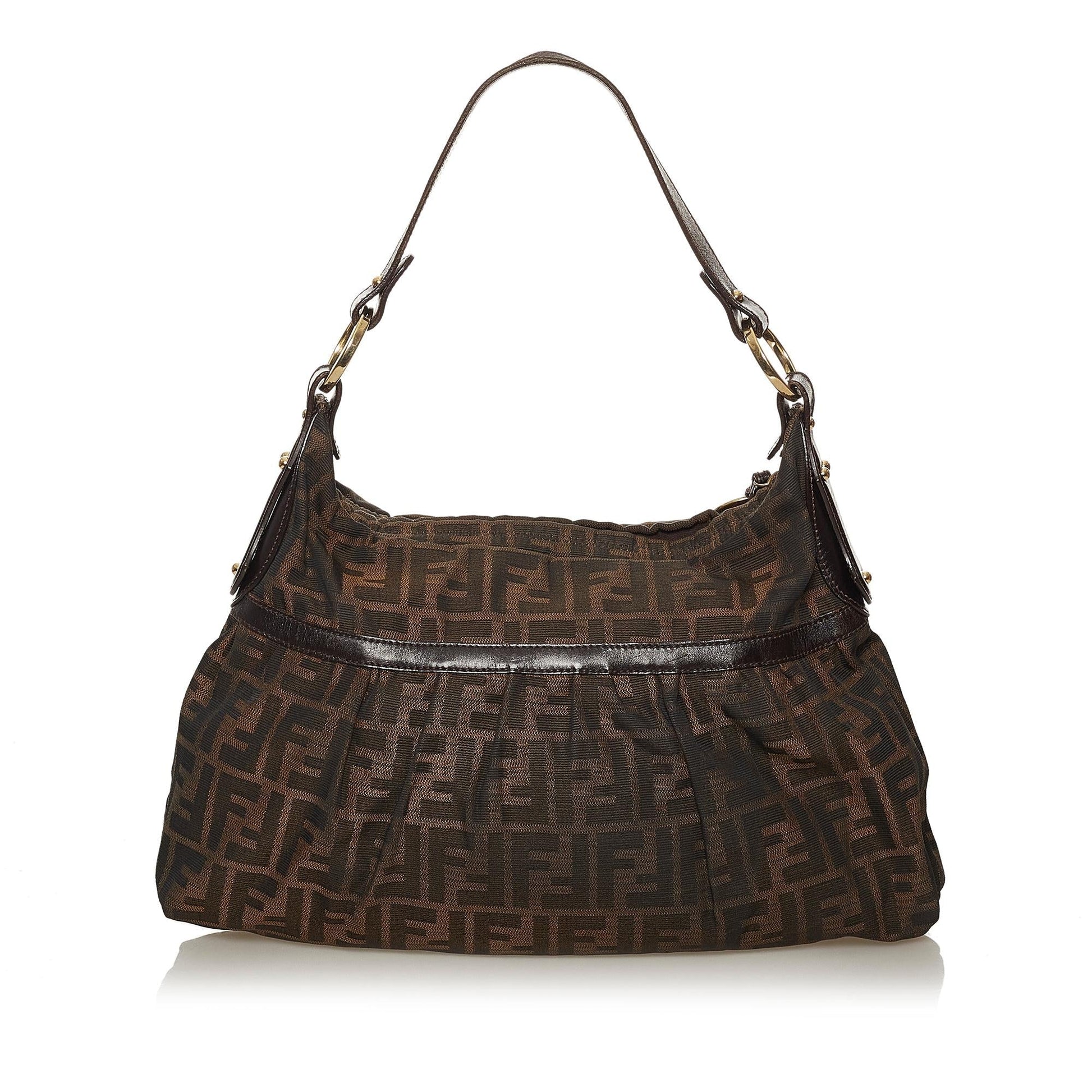 Fendi Zucca Chef Shoulder Bag Shg Canvas Bag Shg 28386