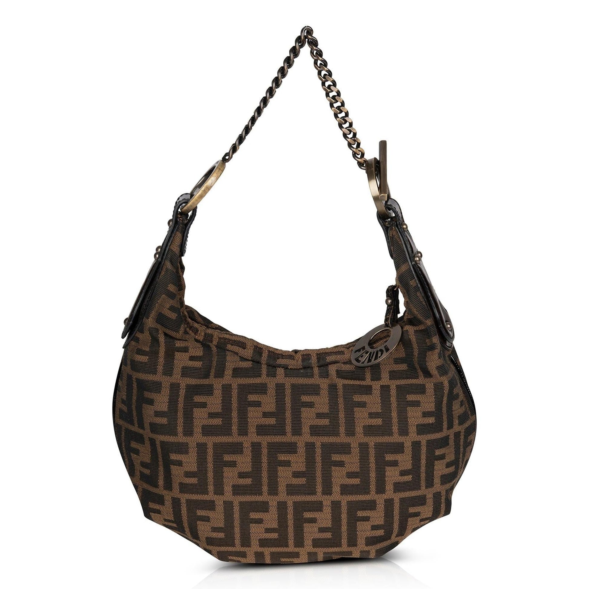 Fendi Zucca Chef Hobo Bag Small Chain Travel Bag