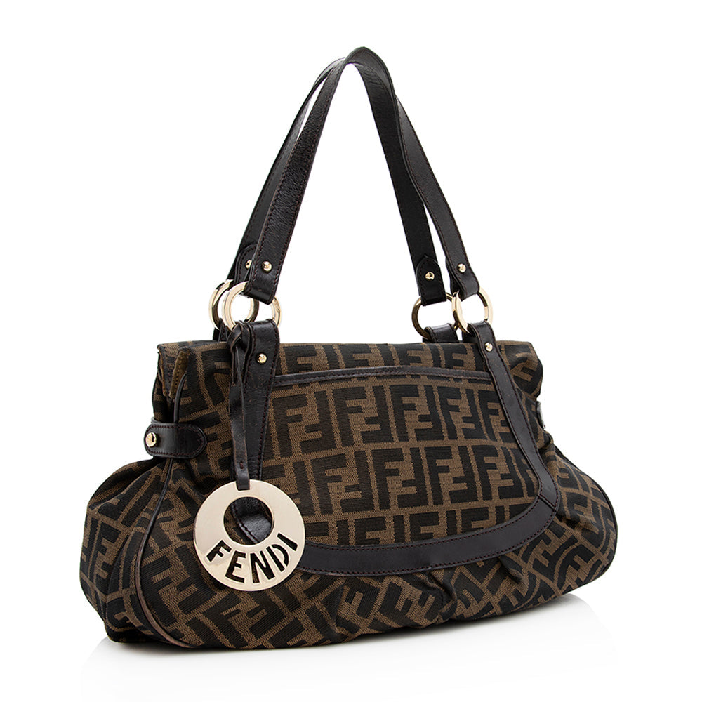 Fendi Zucca Chef Hobo Final Sale Shf Large Shoulder Bag