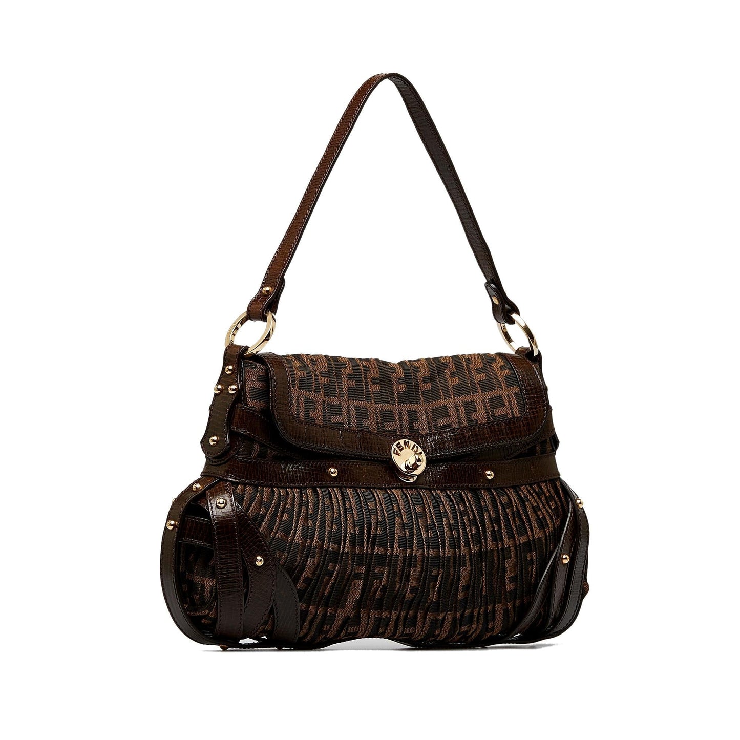 Fendi Zucca Chef Pleated Shoulder Bag Shg Y51Gy1