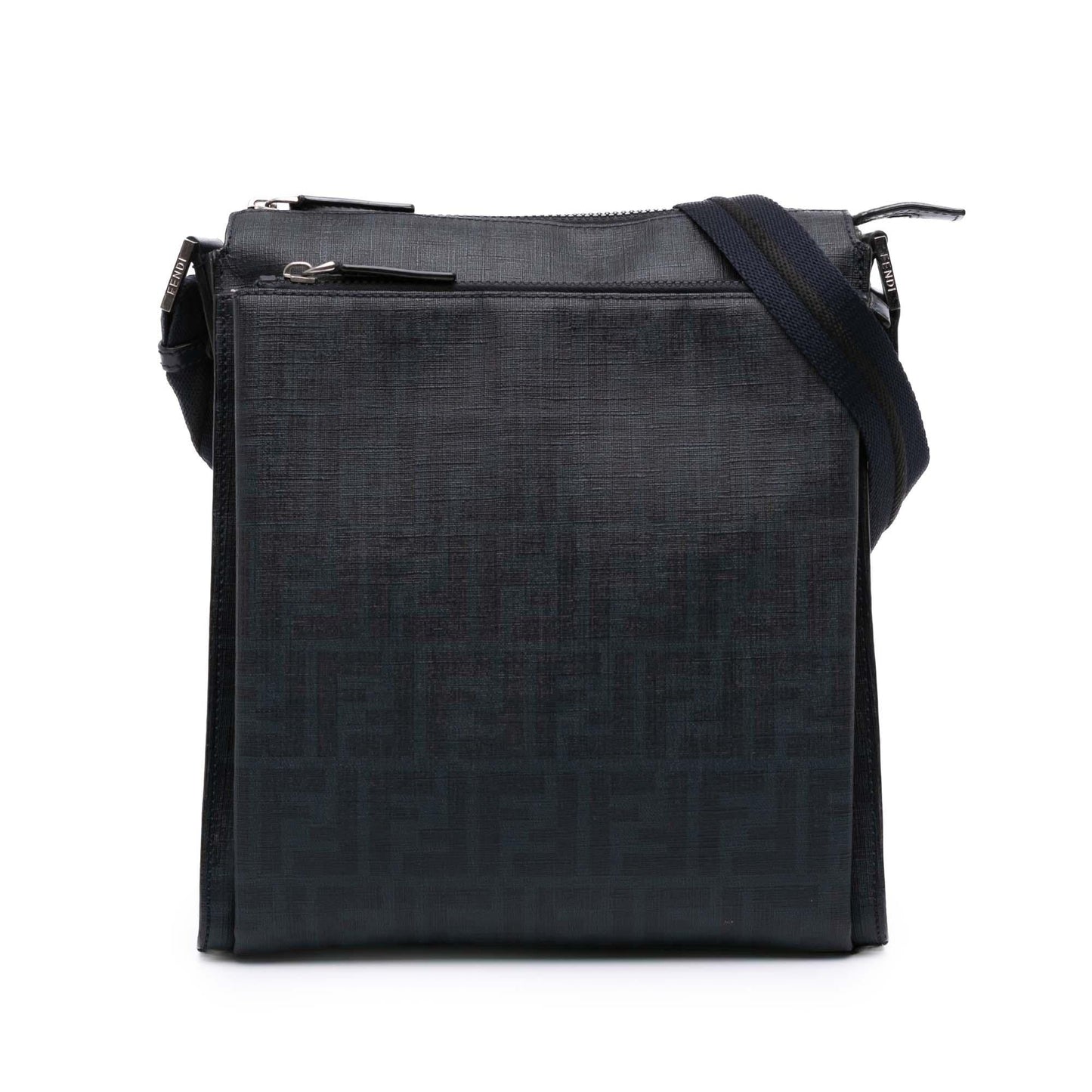 Fendi Zucca Coated Crossbody Canvas Crossbody Bag