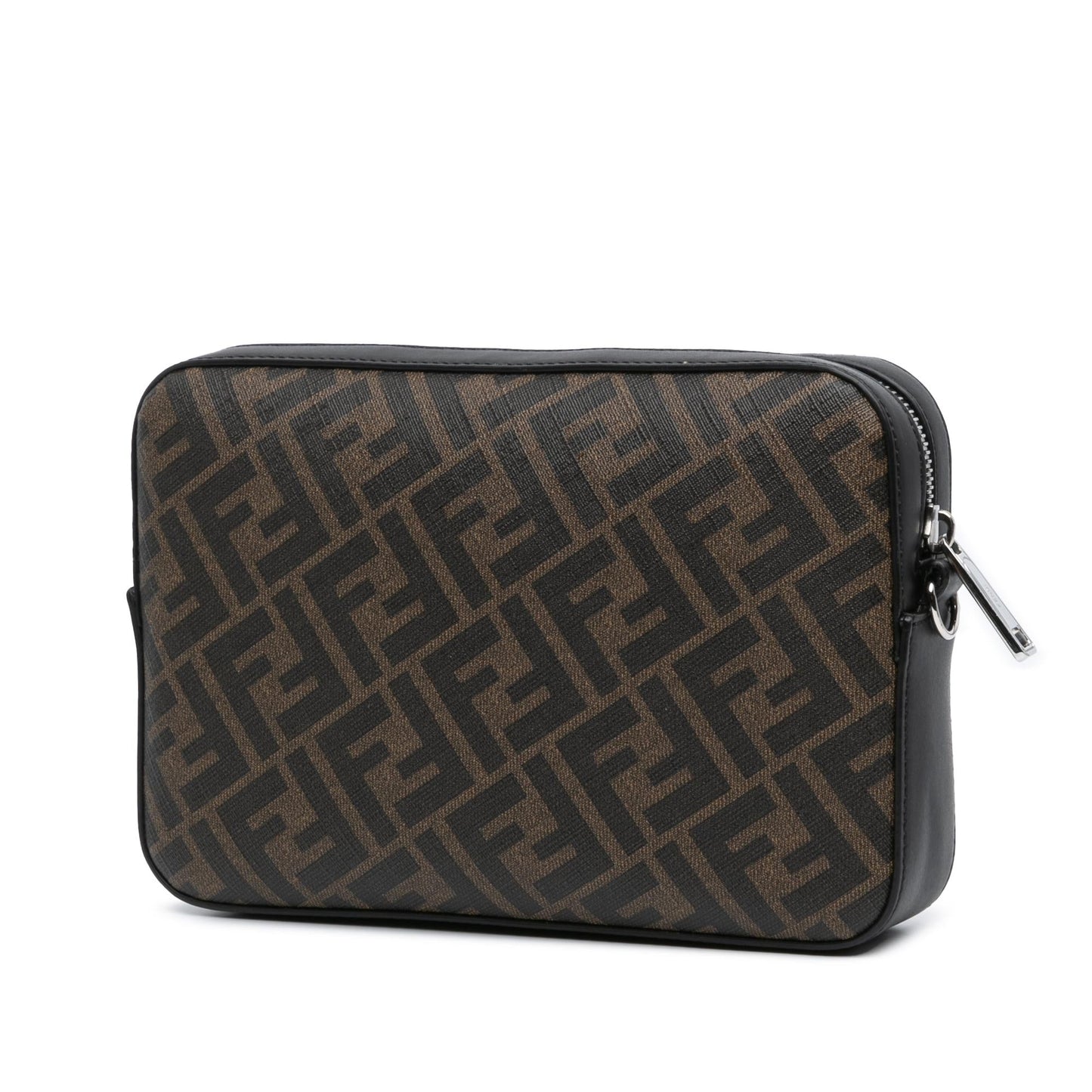 Fendi Zucca Coated Diagonal Camera Bag Canvas Crossbody Bag