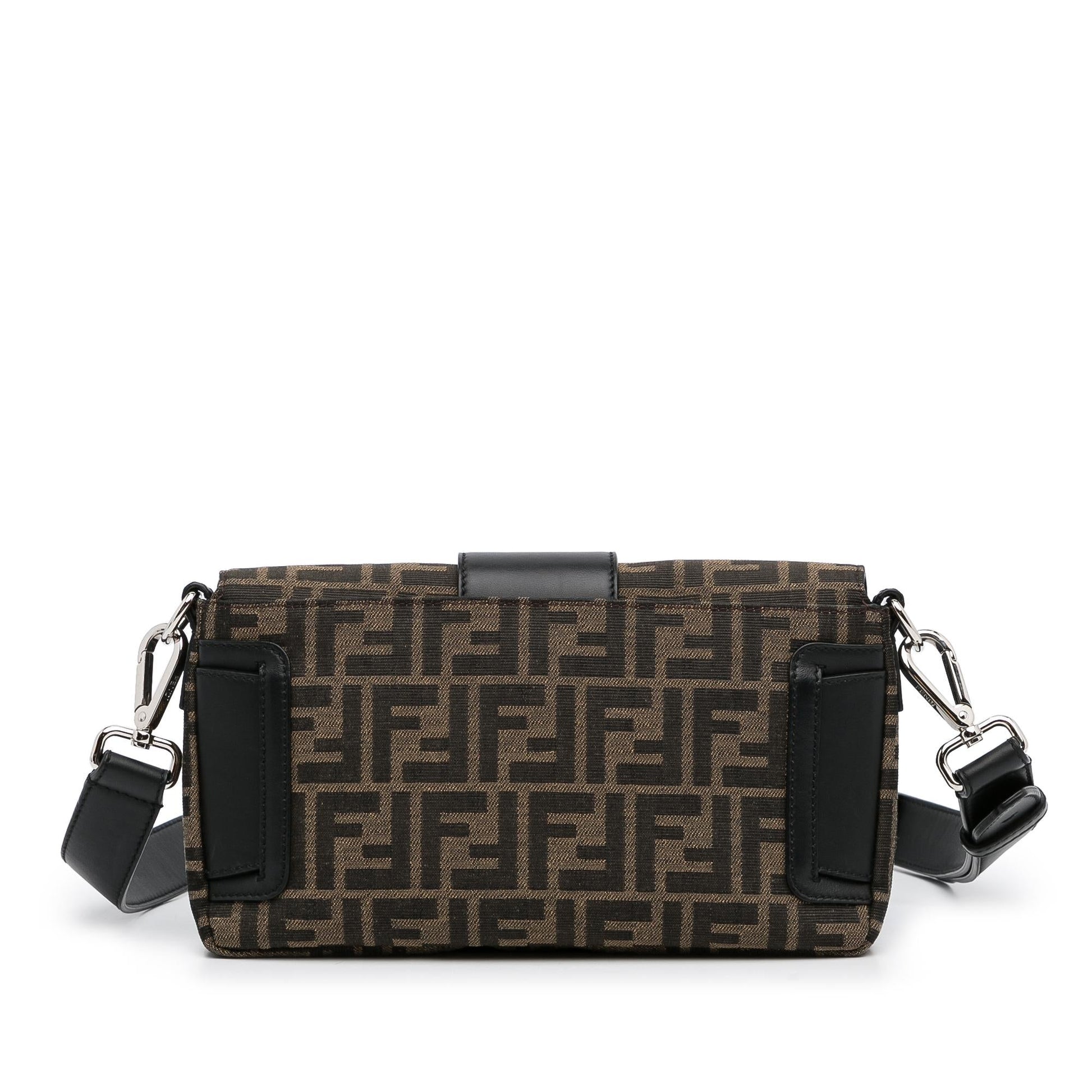 Fendi Zucca Convertible Baguette Shg Wrdjbt Crossbody Bag Shoulder Bag