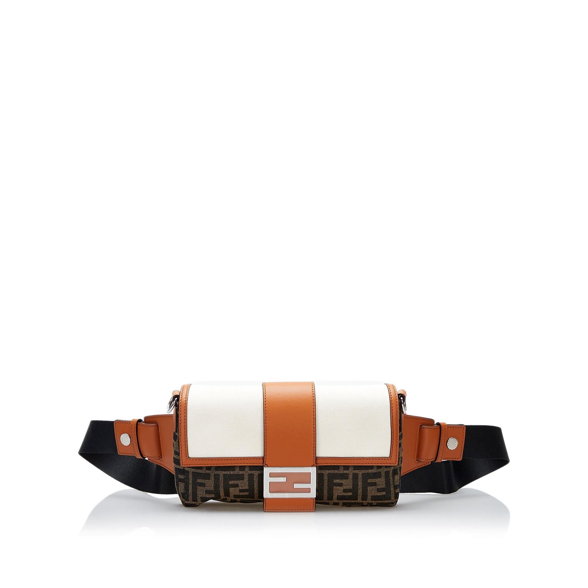 Fendi Zucca Convertible Belt Bag Leather