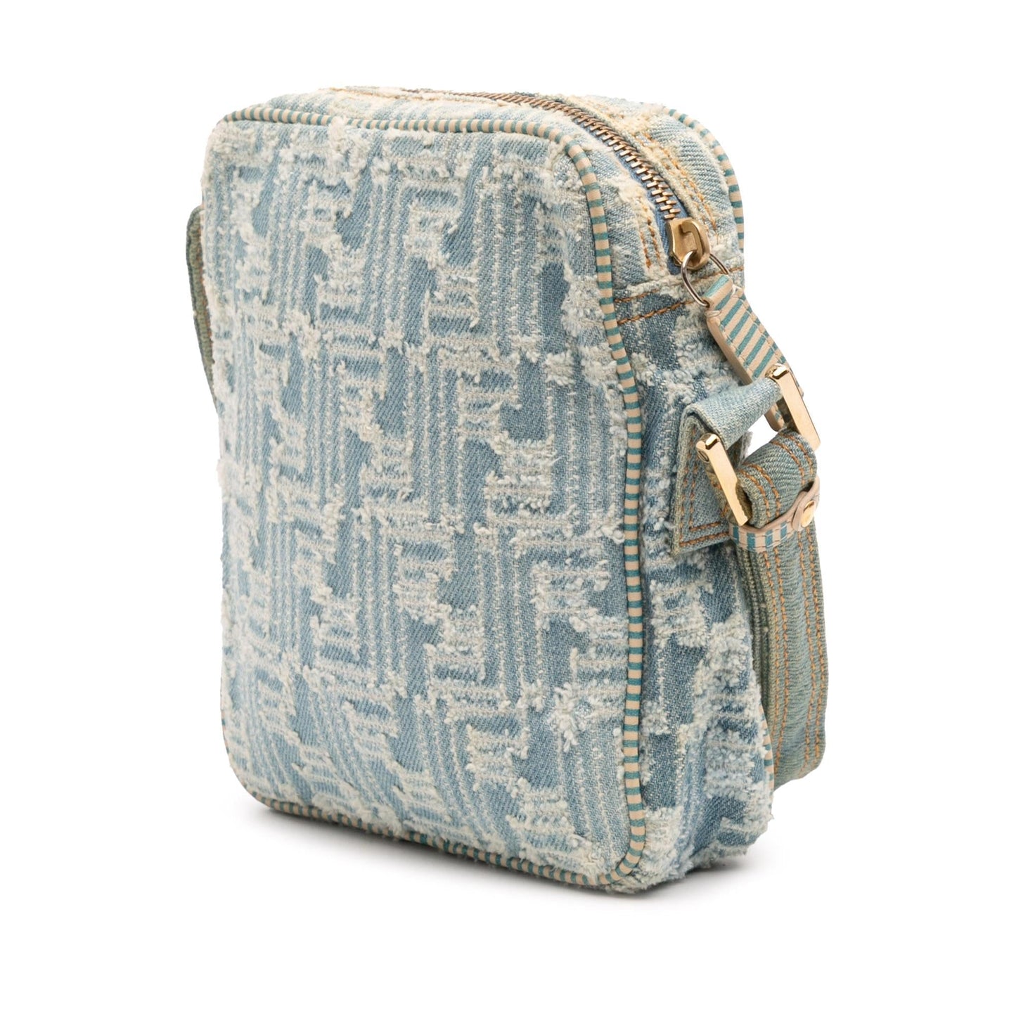 Fendi Zucca Crossbody Denim Crossbody Bag