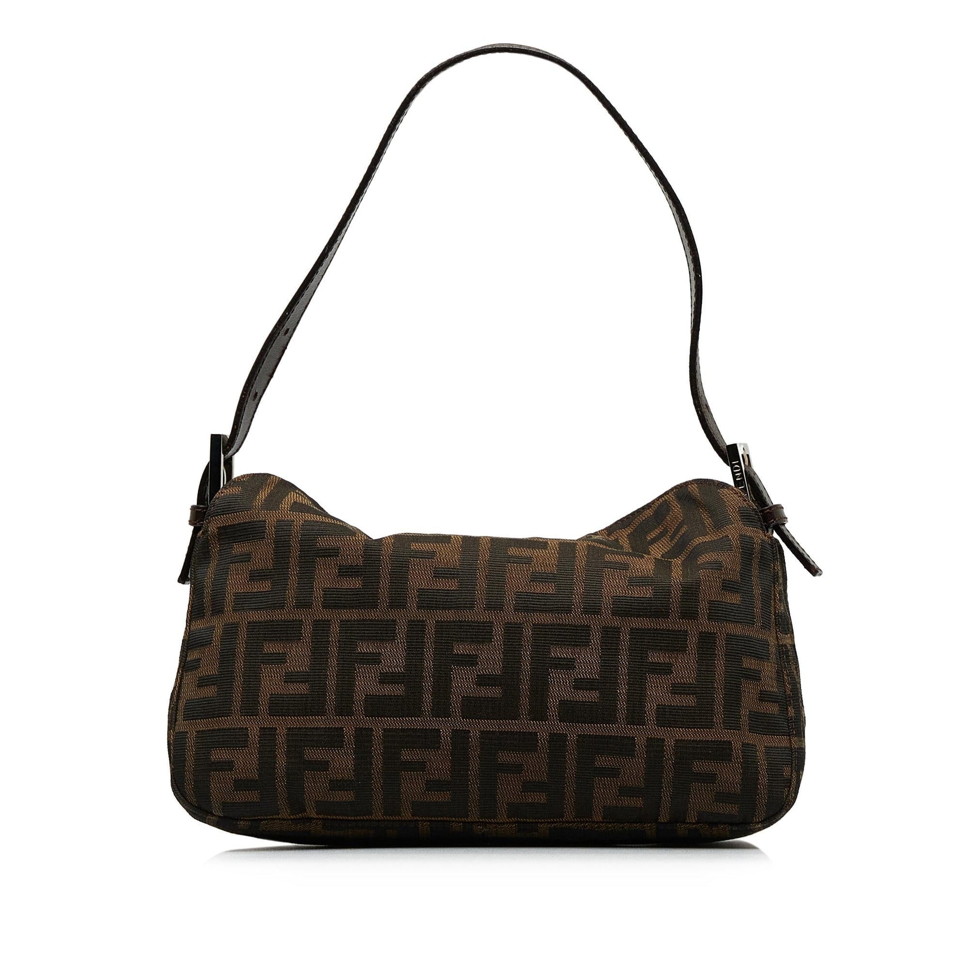 Fendi Zucca Double Baguette Shg Dmhe3N Handbag Flap Shoulder Bag