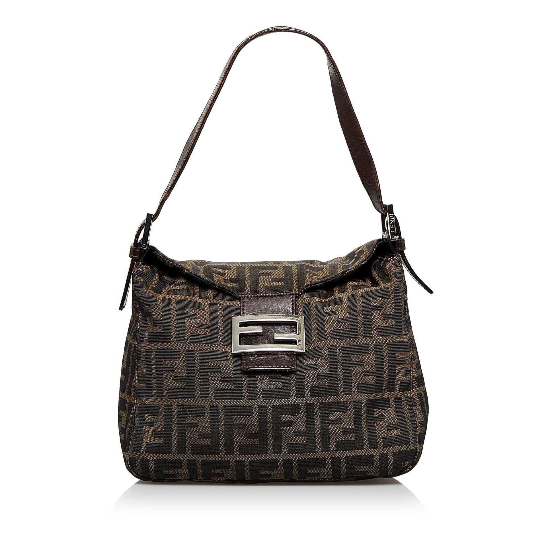 Fendi Zucca Double Shoulder Bag Shg Lacyhn Flap