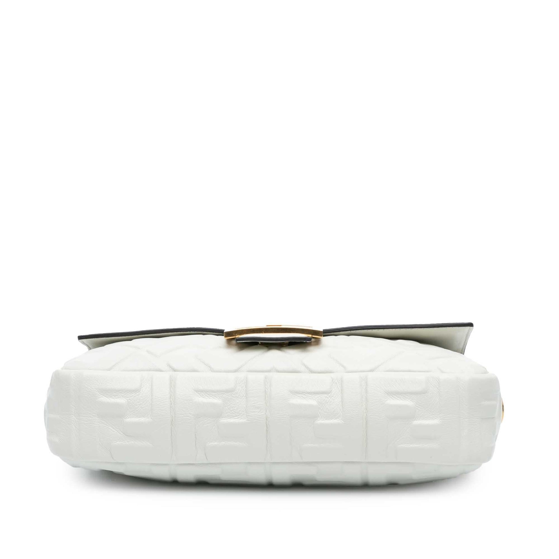 Fendi Zucca Baguette Satchel Embossed Satchel Bag