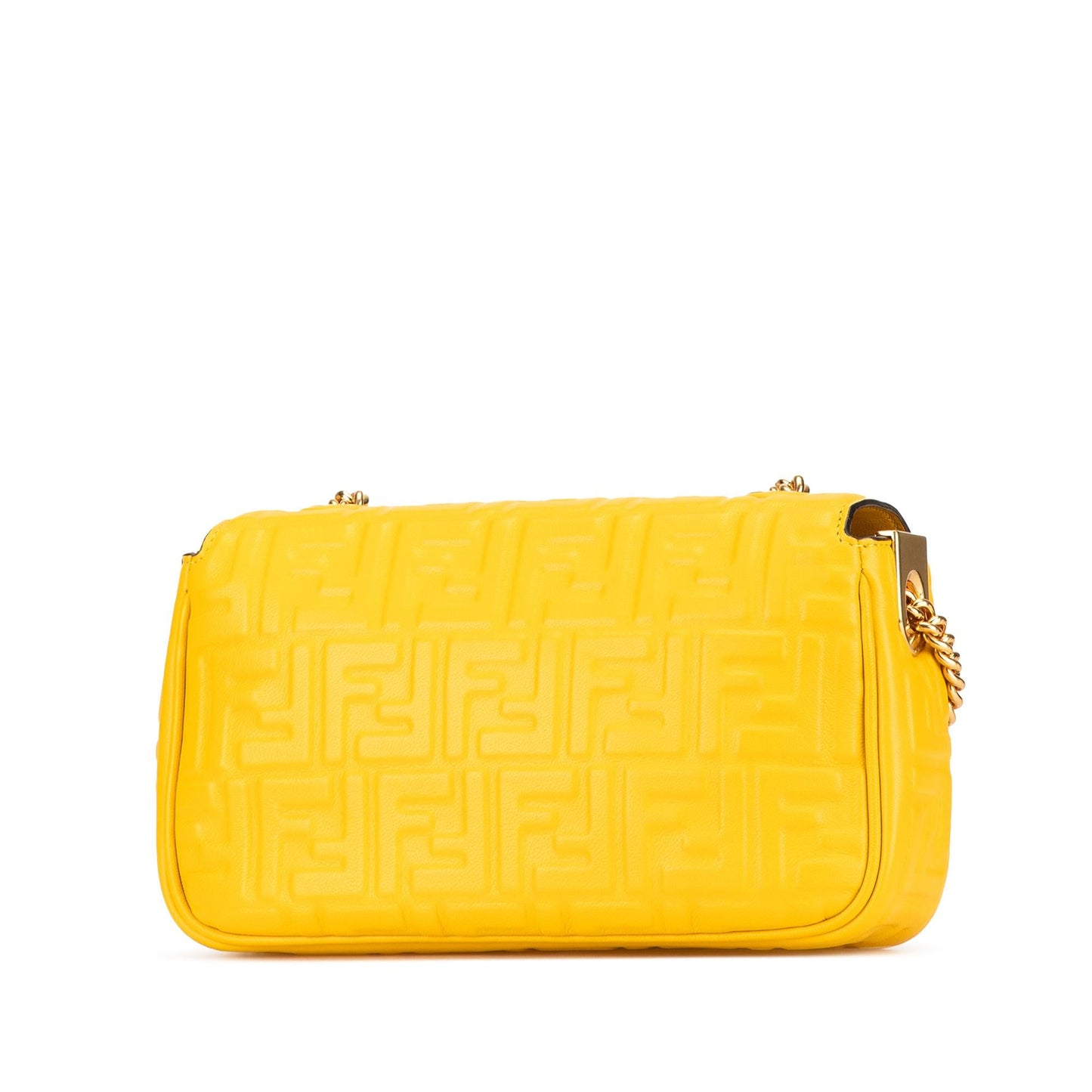 Fendi Zucca Midi Baguette Shoulder Bag Chain Embossed Baguette Shg Kprprx