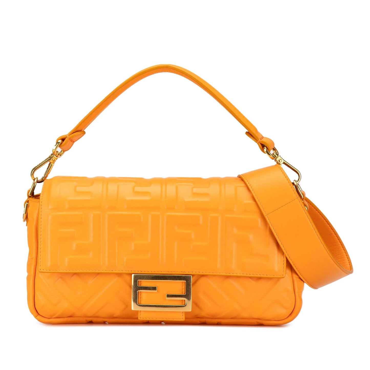Fendi Zucca Baguette Satchel Shg Yikxmi Leather Embossed Satchel Bag