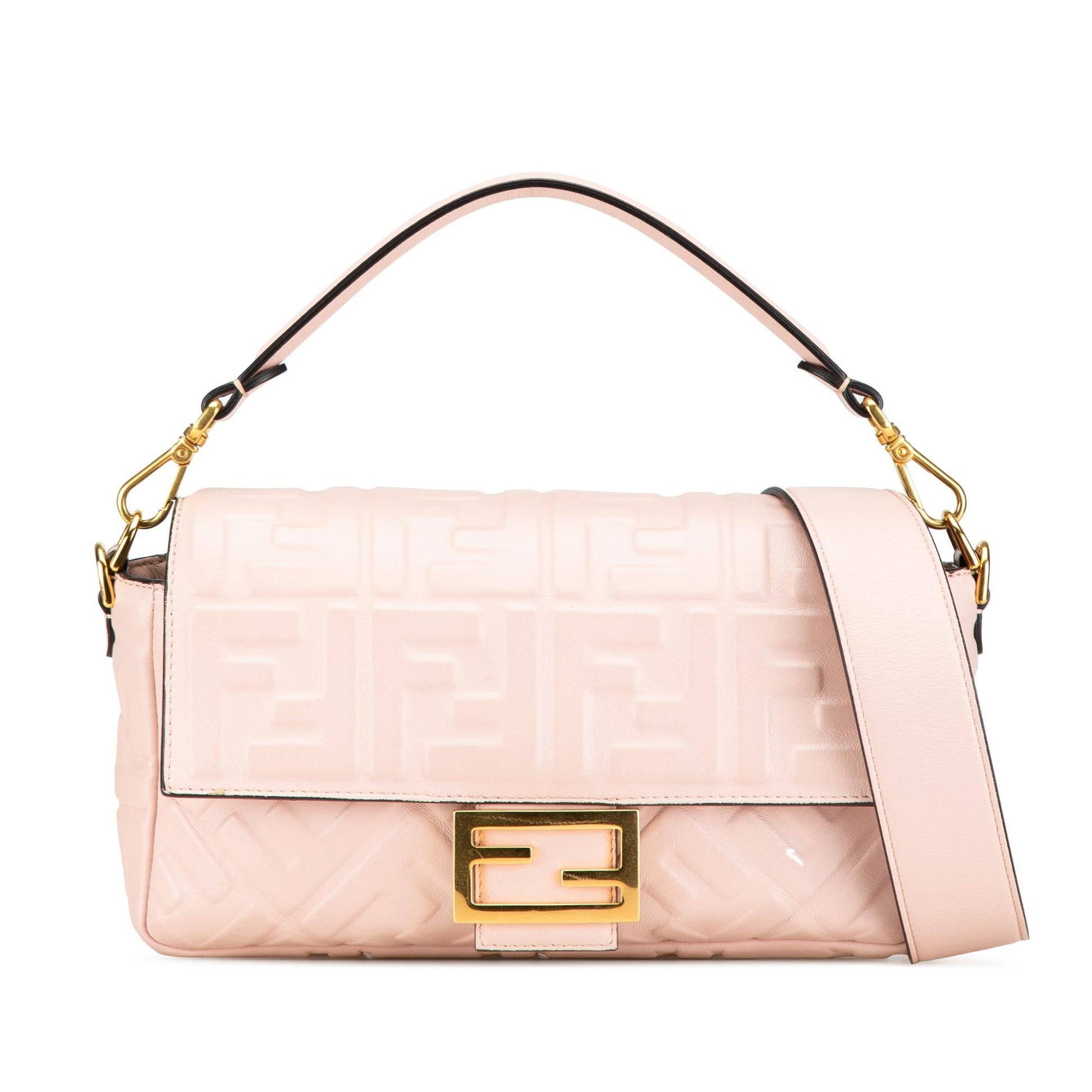 Fendi Zucca Baguette Satchel Leather Embossed Satchel Bag Satchel Shg 4Wh2Gq