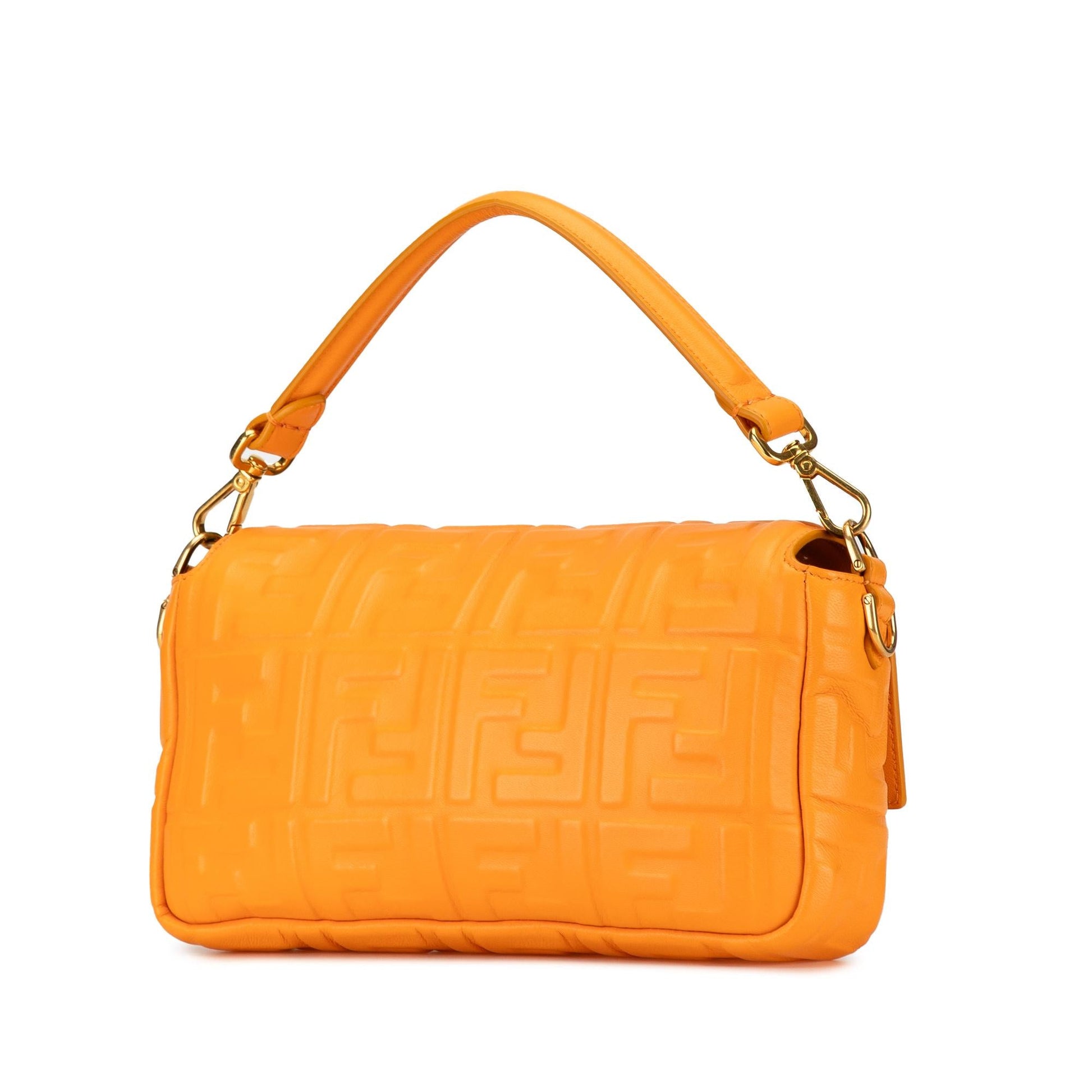 Fendi Zucca Baguette Satchel Shg Mbmqd4 Leather Embossed Satchel Bag