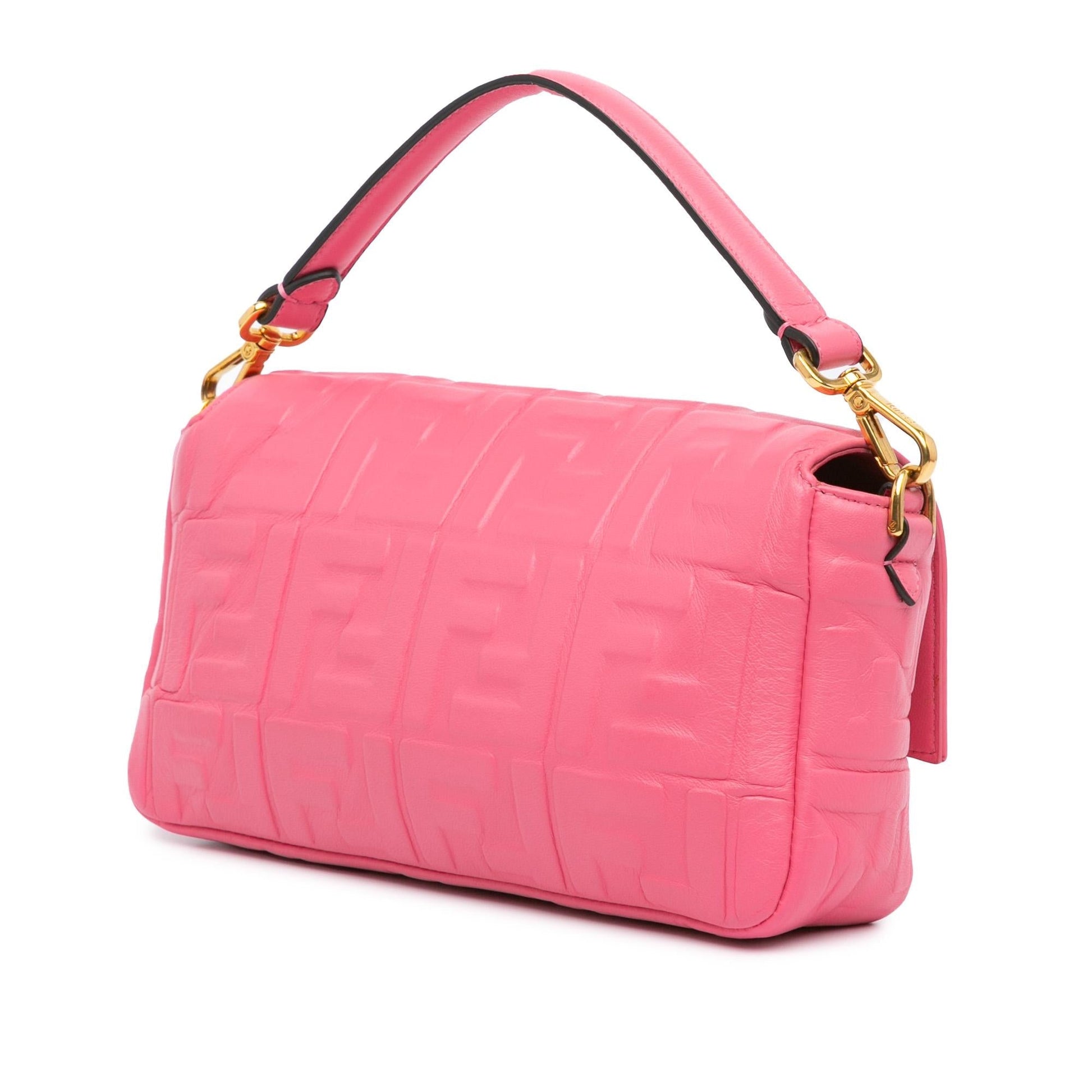 Fendi Zucca Baguette Satchel Leather Embossed Satchel Bag Satchel Shg Hnryp4