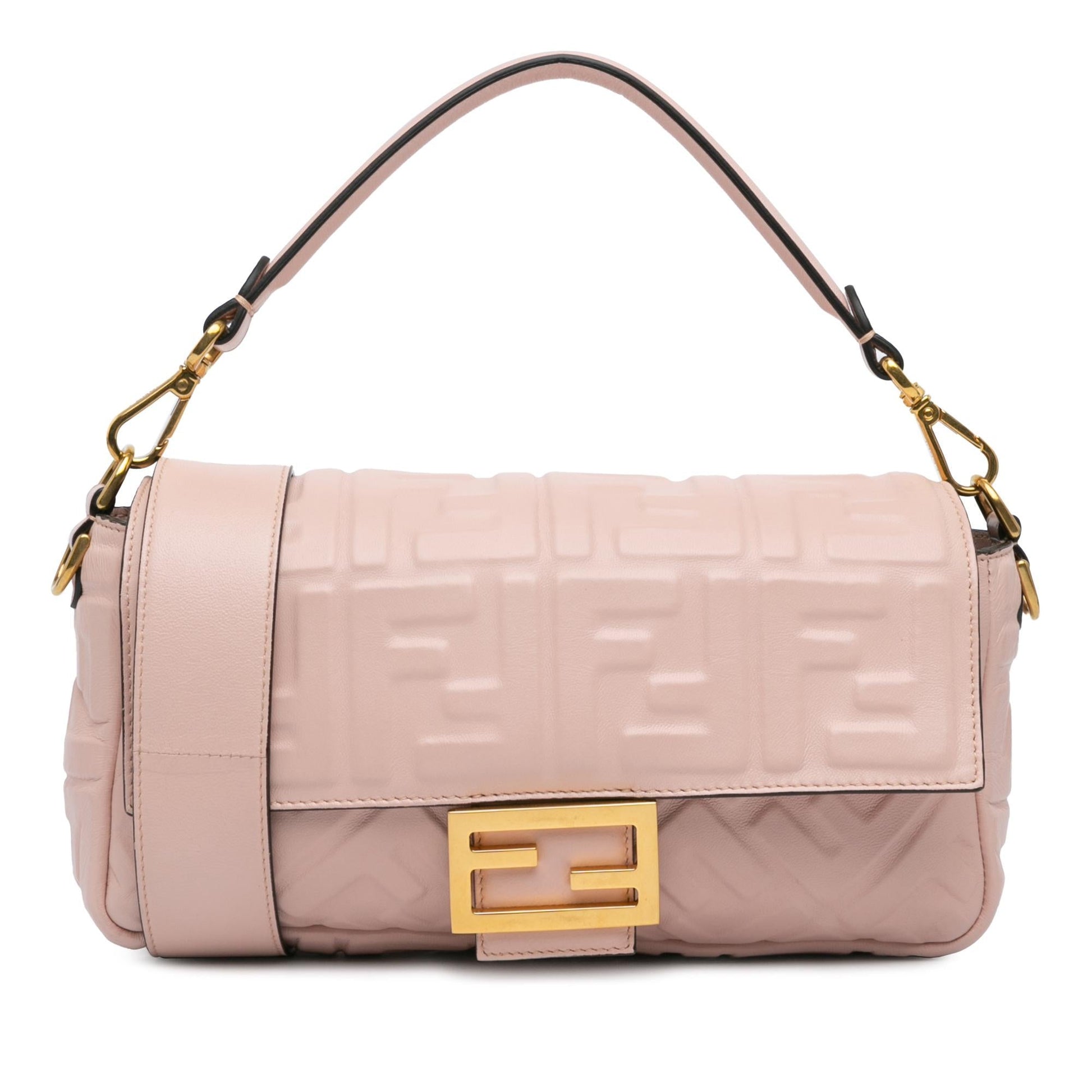 Fendi Zucca Baguette Satchel Leather Embossed Satchel Bag Satchel Shg 1Xolzk