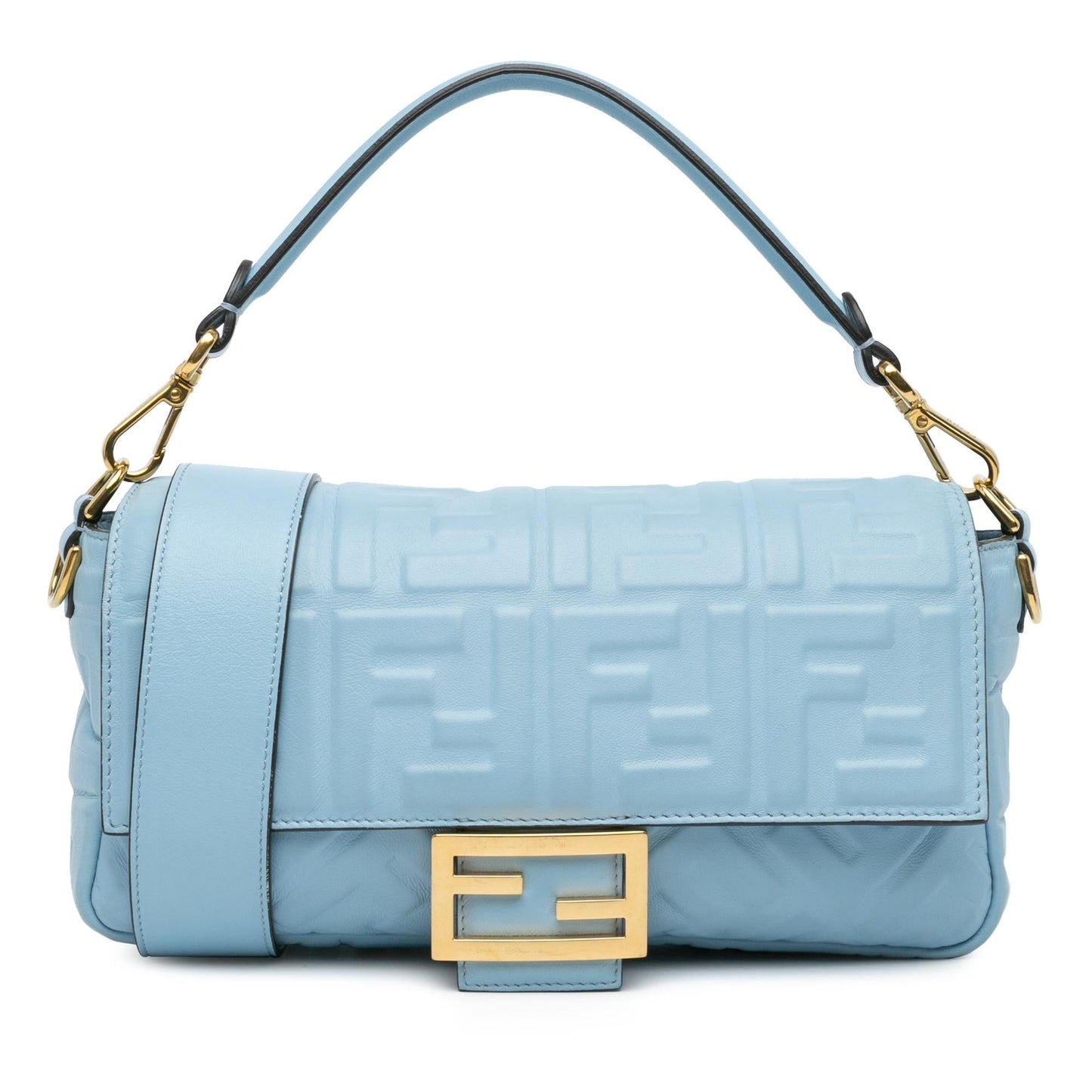 Fendi Zucca Baguette Satchel Leather Embossed Satchel Bag Satchel Shg 6Suwi9
