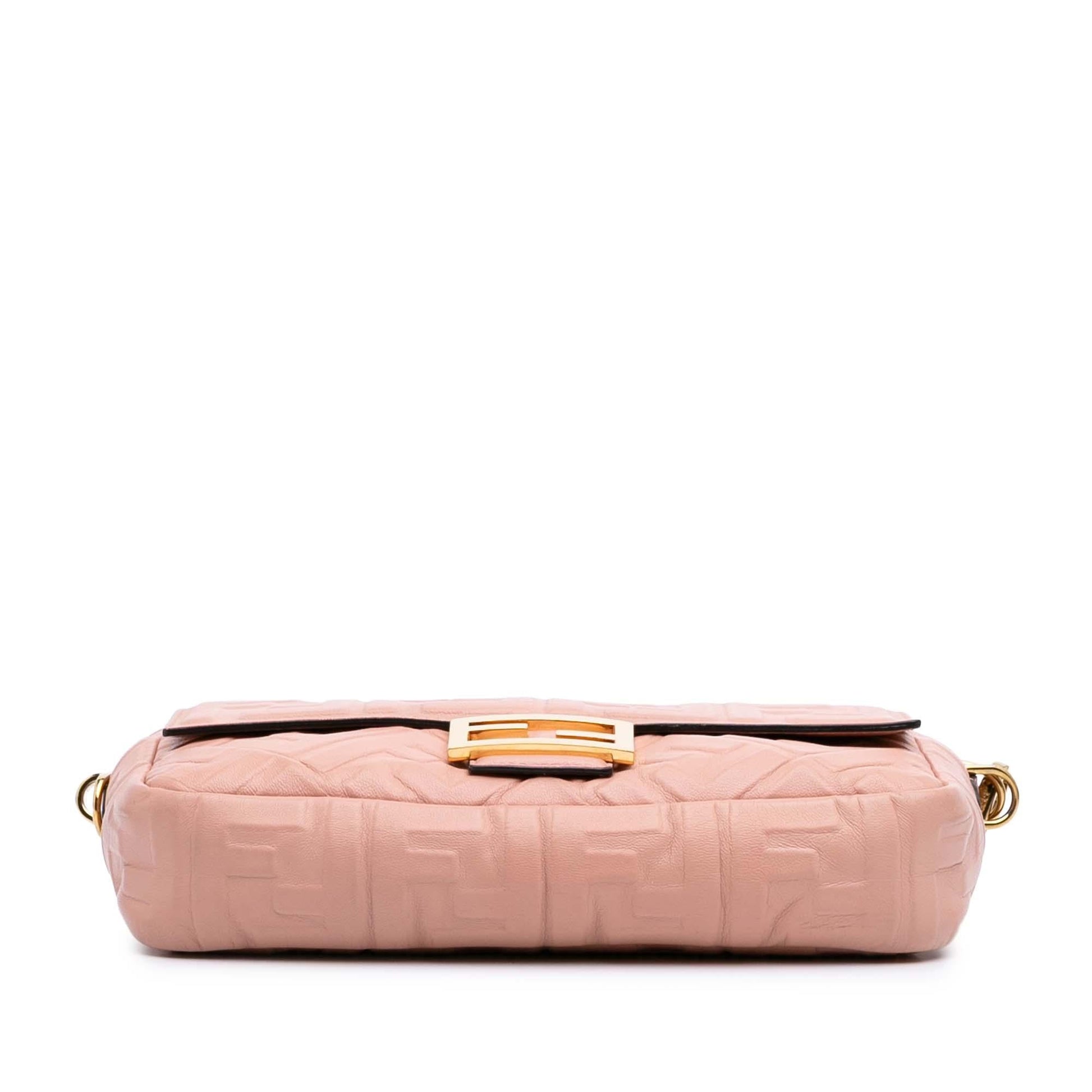 Fendi Zucca Baguette Satchel Leather Embossed Satchel Bag Baguette Satchel 4