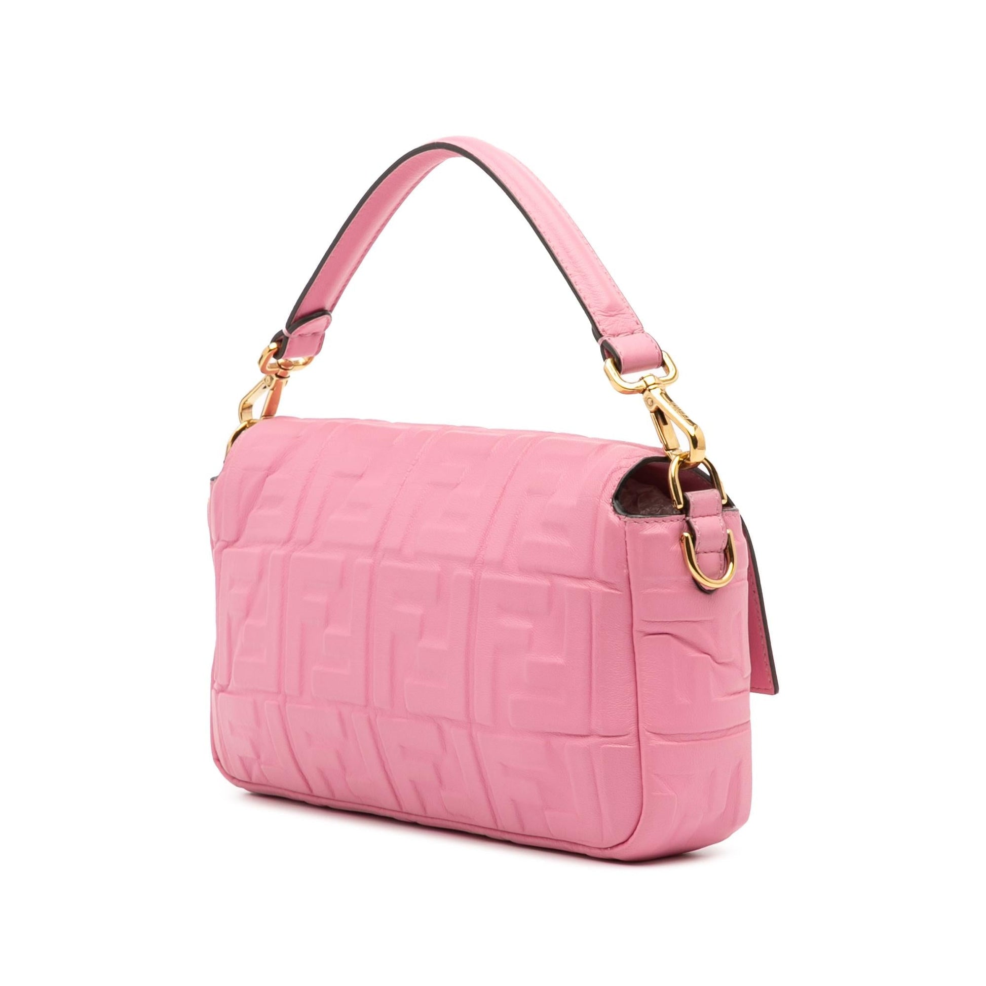 Fendi Zucca Baguette Satchel Leather Embossed Satchel Bag Baguette Satchel 10