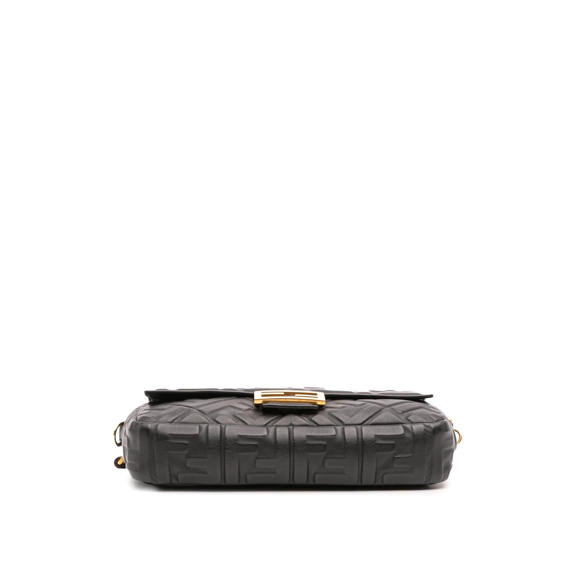 Fendi Zucca Baguette Satchel Leather Embossed Satchel Bag Baguette Satchel 11