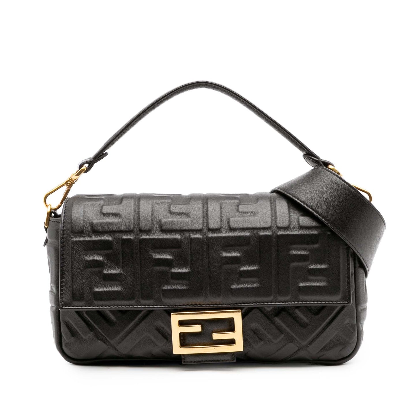 Fendi Zucca Baguette Satchel Leather Embossed Satchel Bag Baguette Satchel 12
