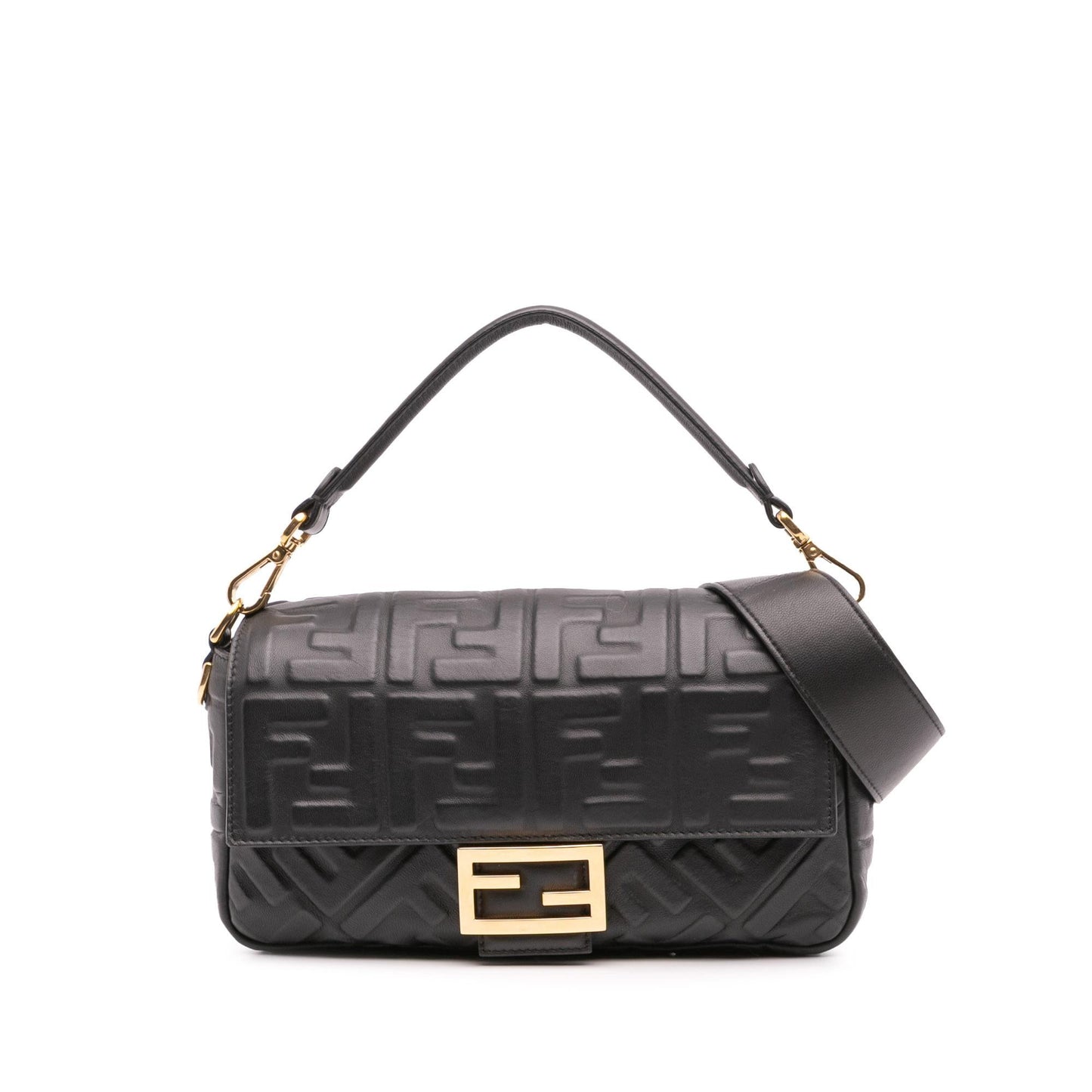 Fendi Zucca Baguette Satchel Leather Embossed Satchel Bag Baguette Satchel 18
