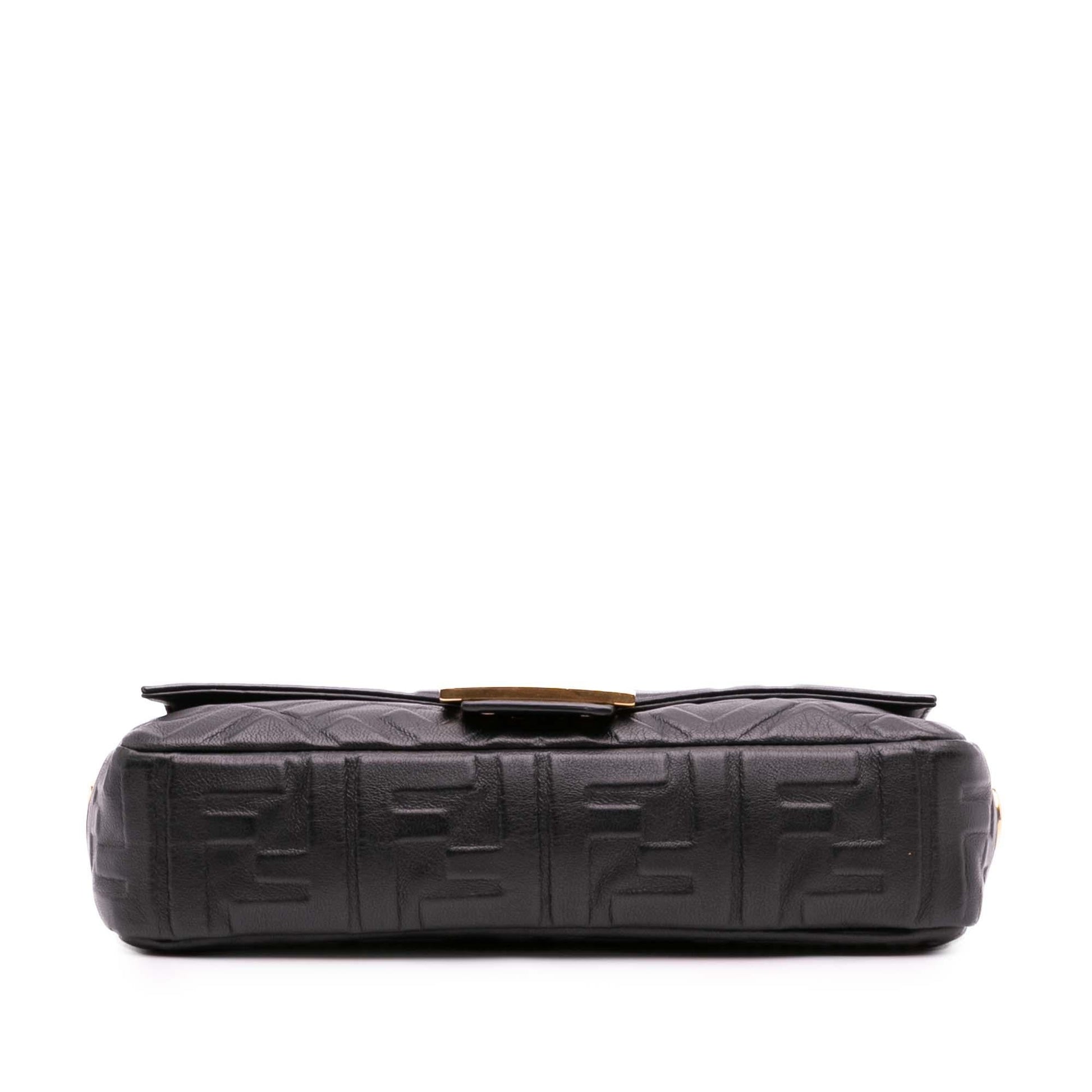 Fendi Zucca Baguette Satchel Leather Embossed Satchel Bag Baguette Satchel 19