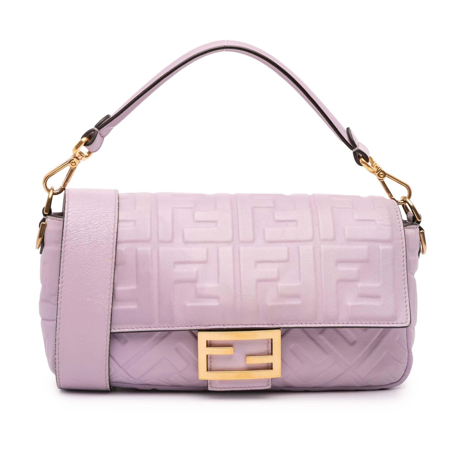 Fendi Zucca Baguette Satchel Leather Embossed Satchel Bag Baguette Satchel 20