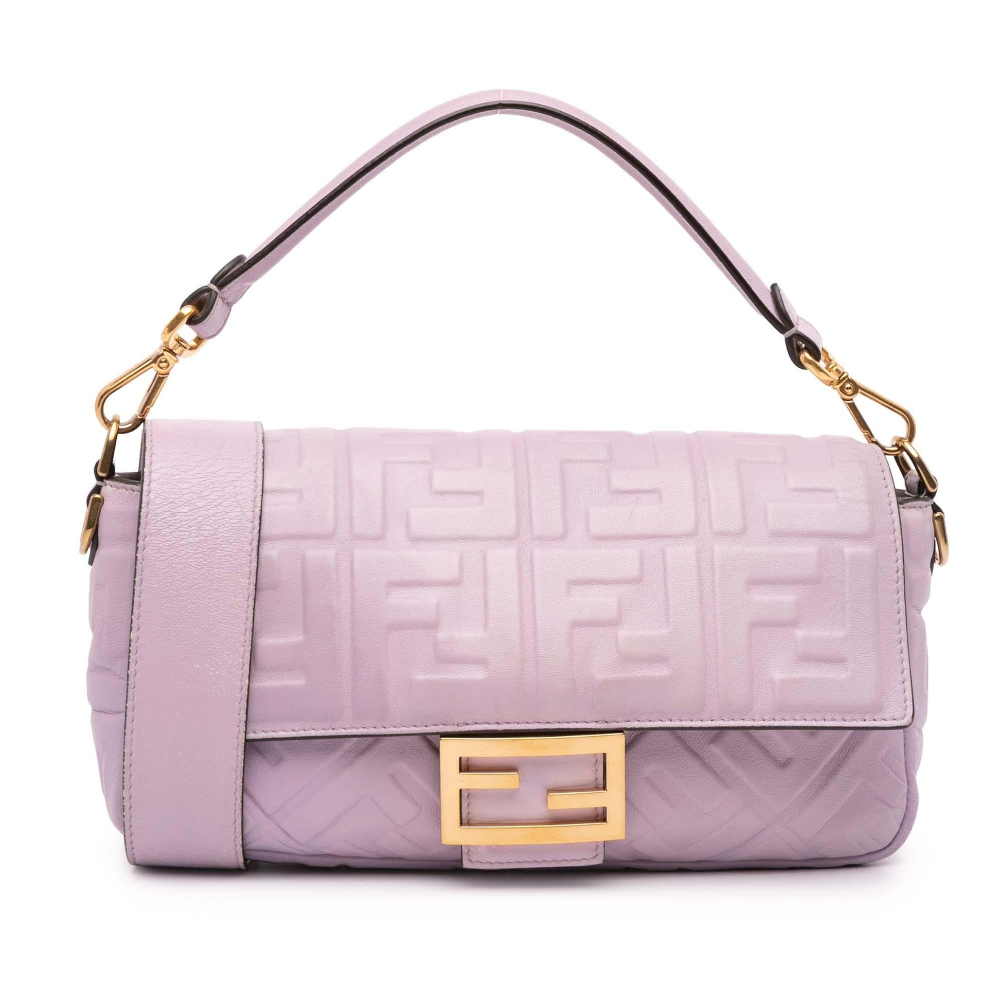 Fendi Zucca Baguette Satchel Leather Embossed Satchel Bag Baguette Satchel 20