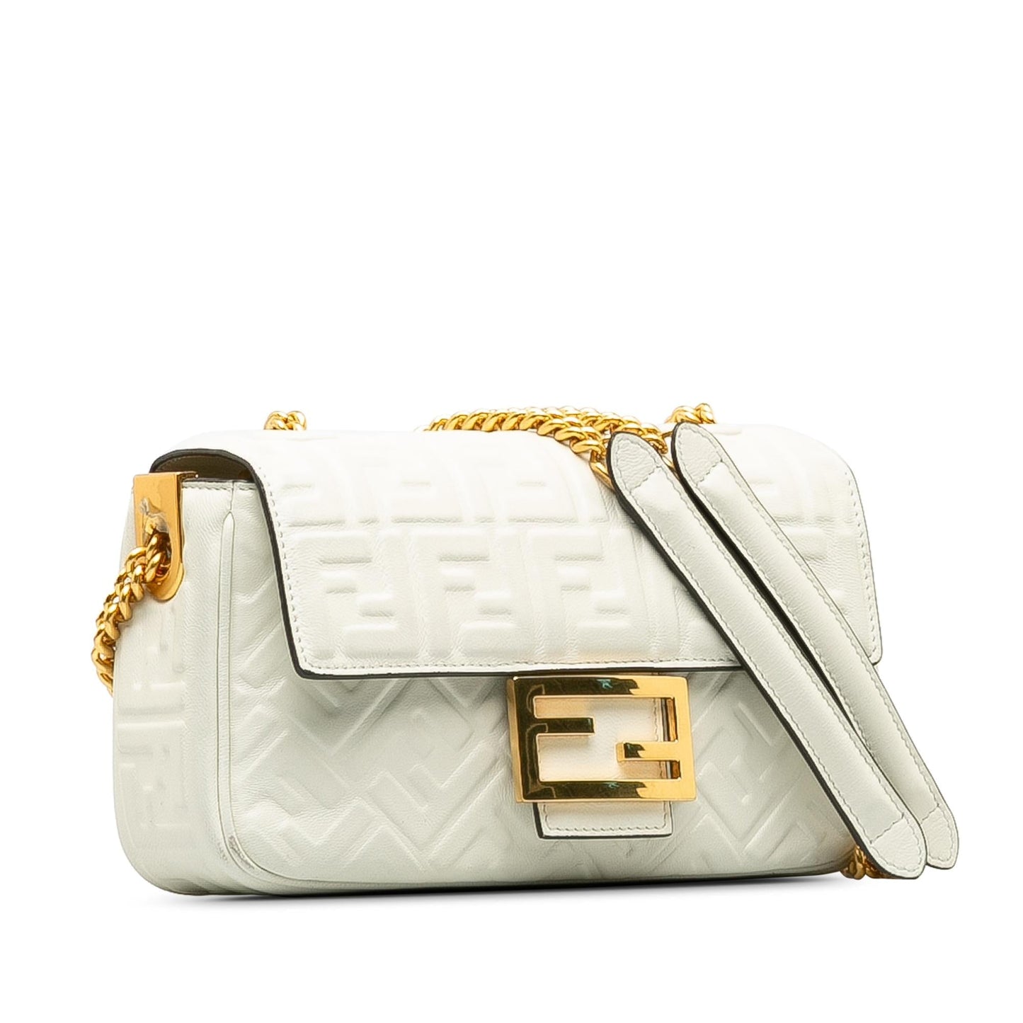 Fendi Zucca Midi Baguette Shg P7Ykr5 Shoulder Bag Embossed