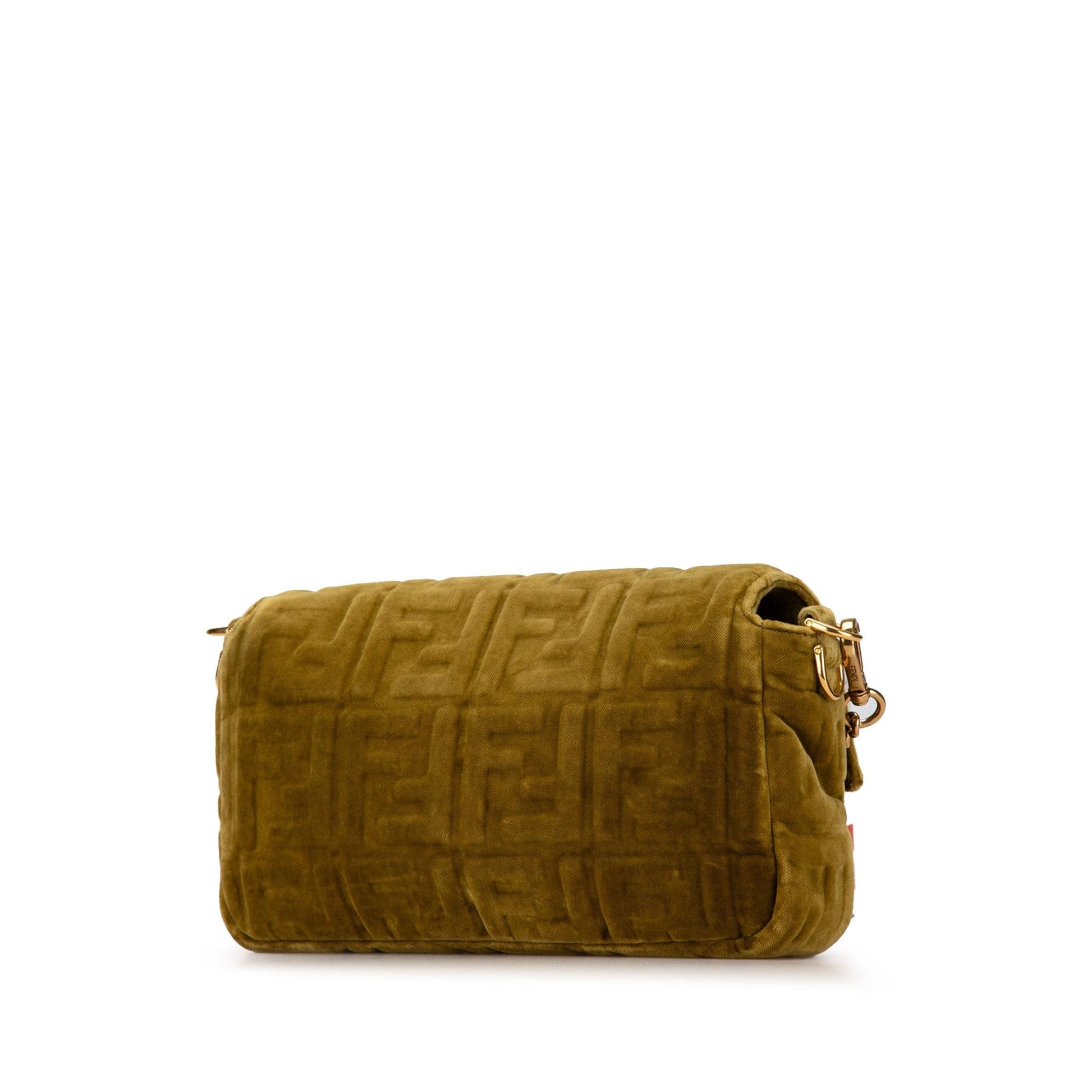 Fendi Zucca Velvet Baguette Satchel Embossed Satchel Bag Satchel Shg Tmosbz