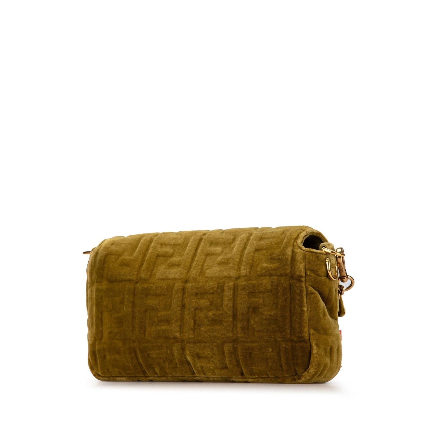 Fendi Zucca Velvet Baguette Satchel Embossed Satchel Bag Velvet Baguette Satchel