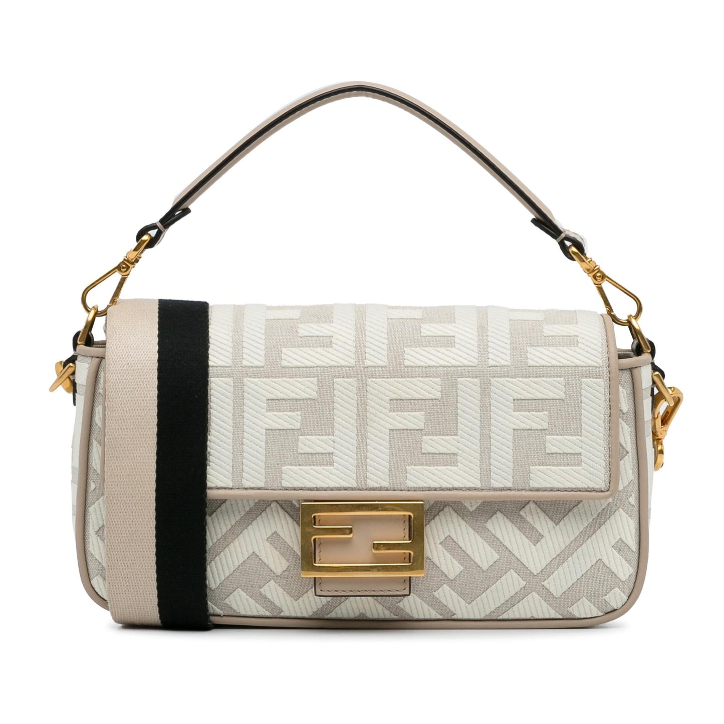 Fendi Zucca Baguette Satchel Shg 8Kci03 Embroidered Satchel Bag