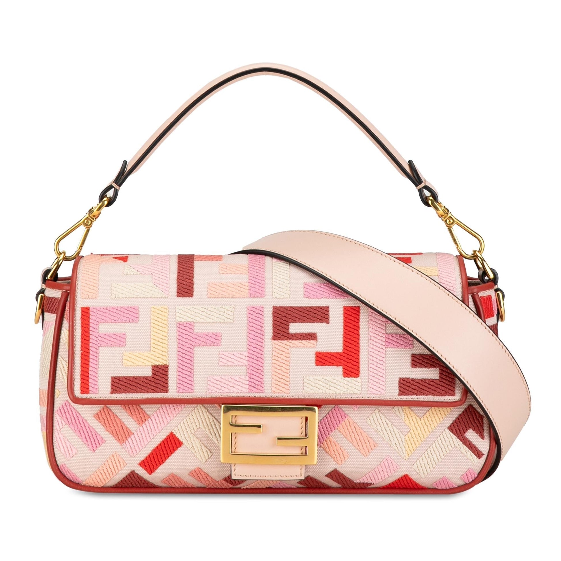 Fendi Zucca Baguette Satchel Shg Pgupqd Embroidered Satchel Bag