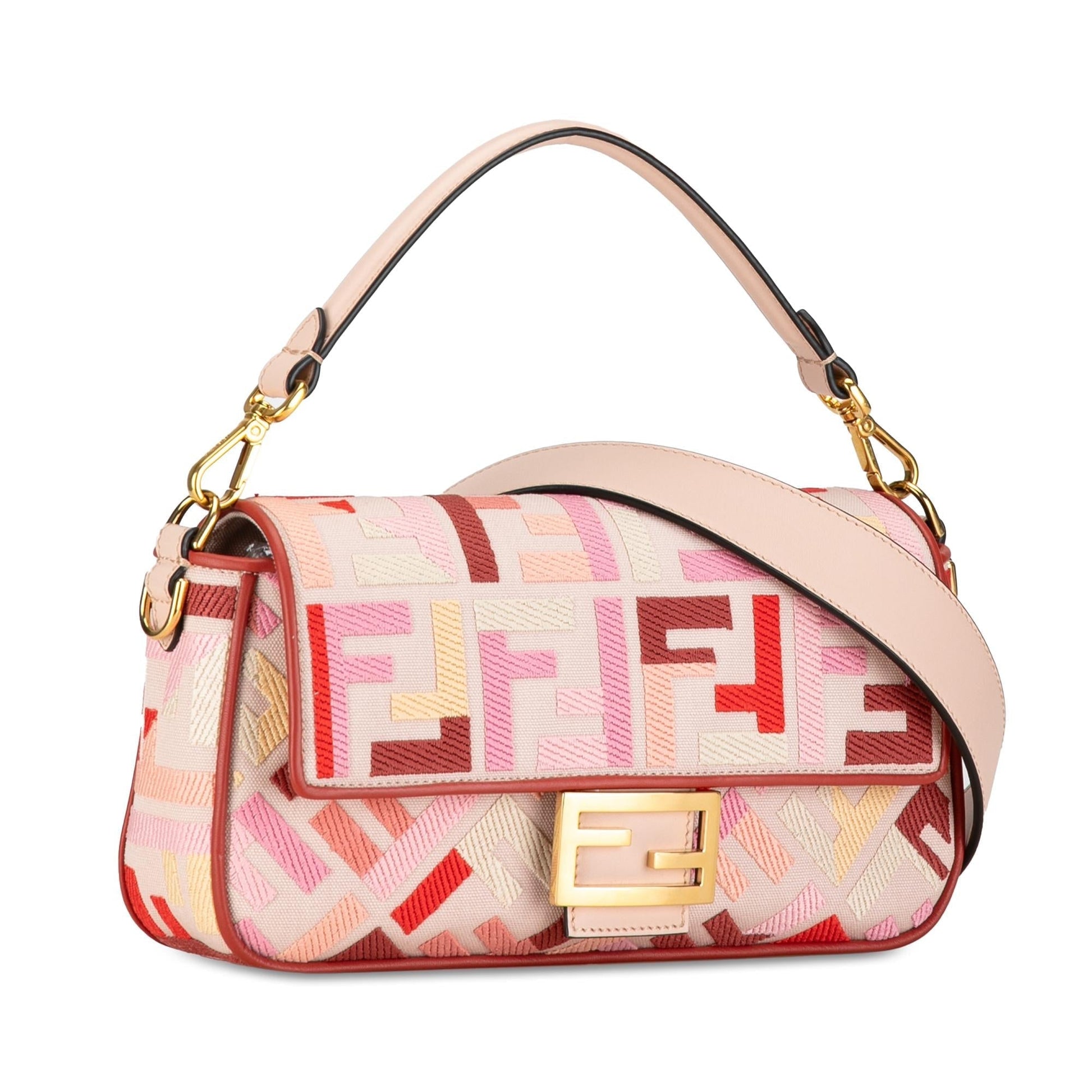 Fendi Zucca Baguette Satchel Shg Pgupqd Embroidered Satchel Bag