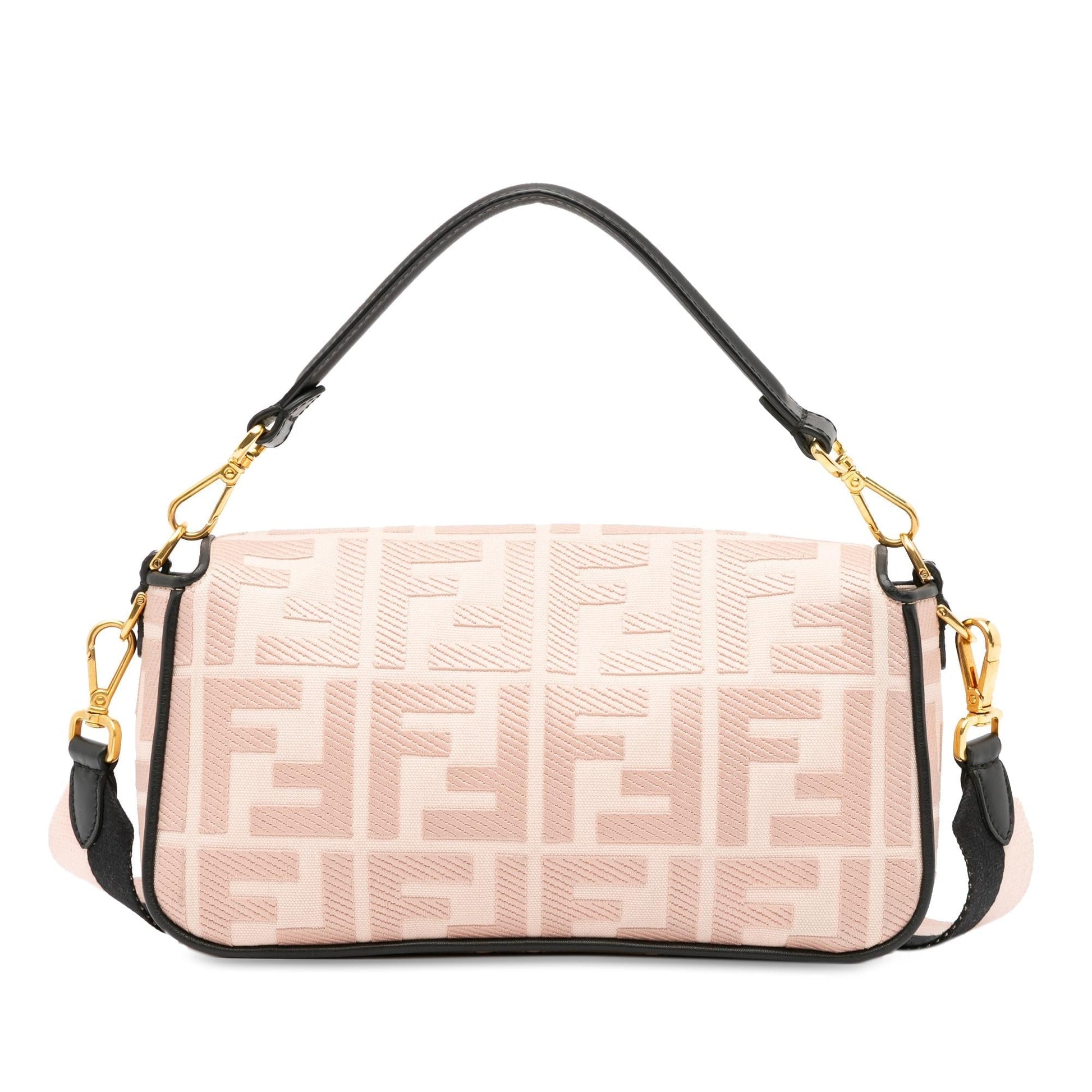 Fendi Zucca Baguette Satchel Embroidered Satchel Bag