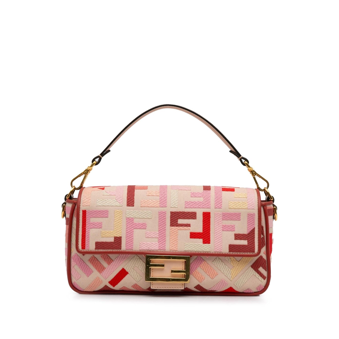Fendi Zucca Baguette Satchel Shg Wlogcz Embroidered Satchel Bag