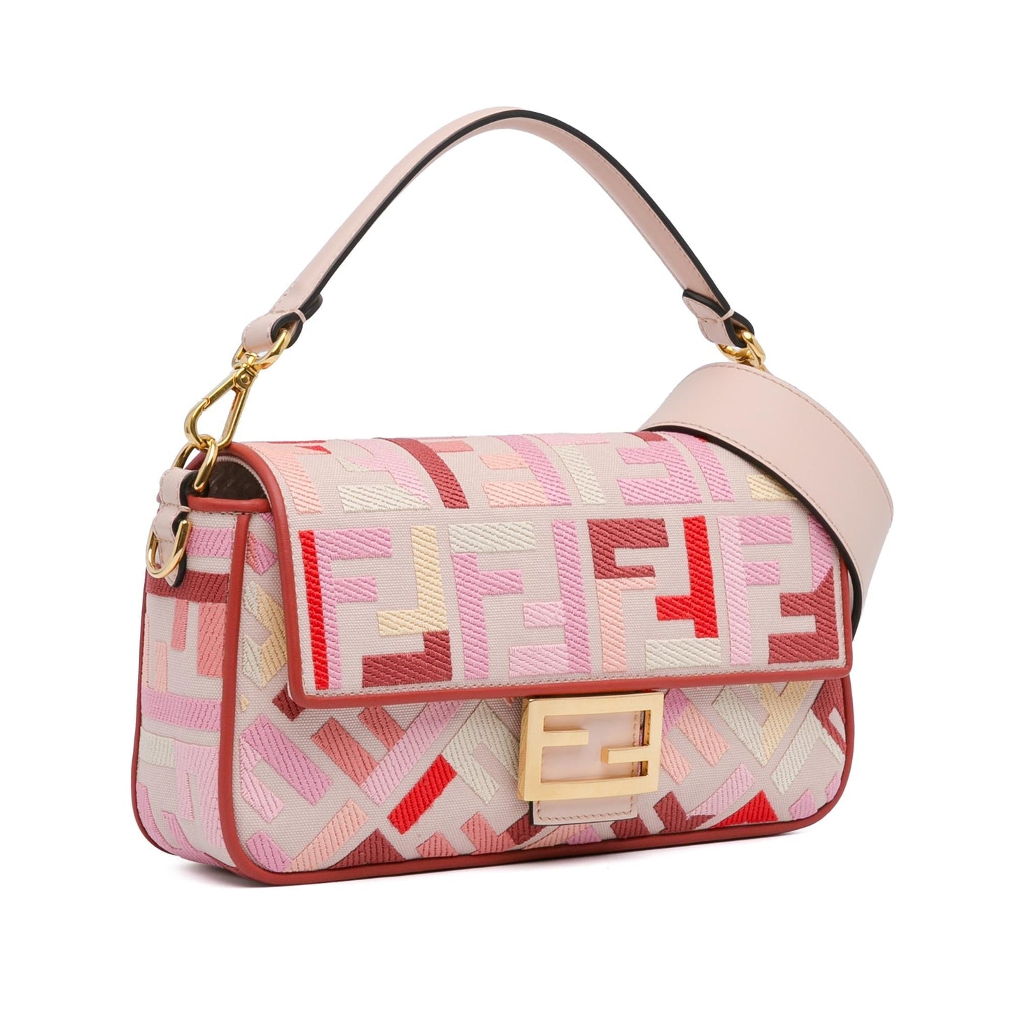 Fendi Zucca Baguette Satchel Shg Lajuva Embroidered Satchel Bag