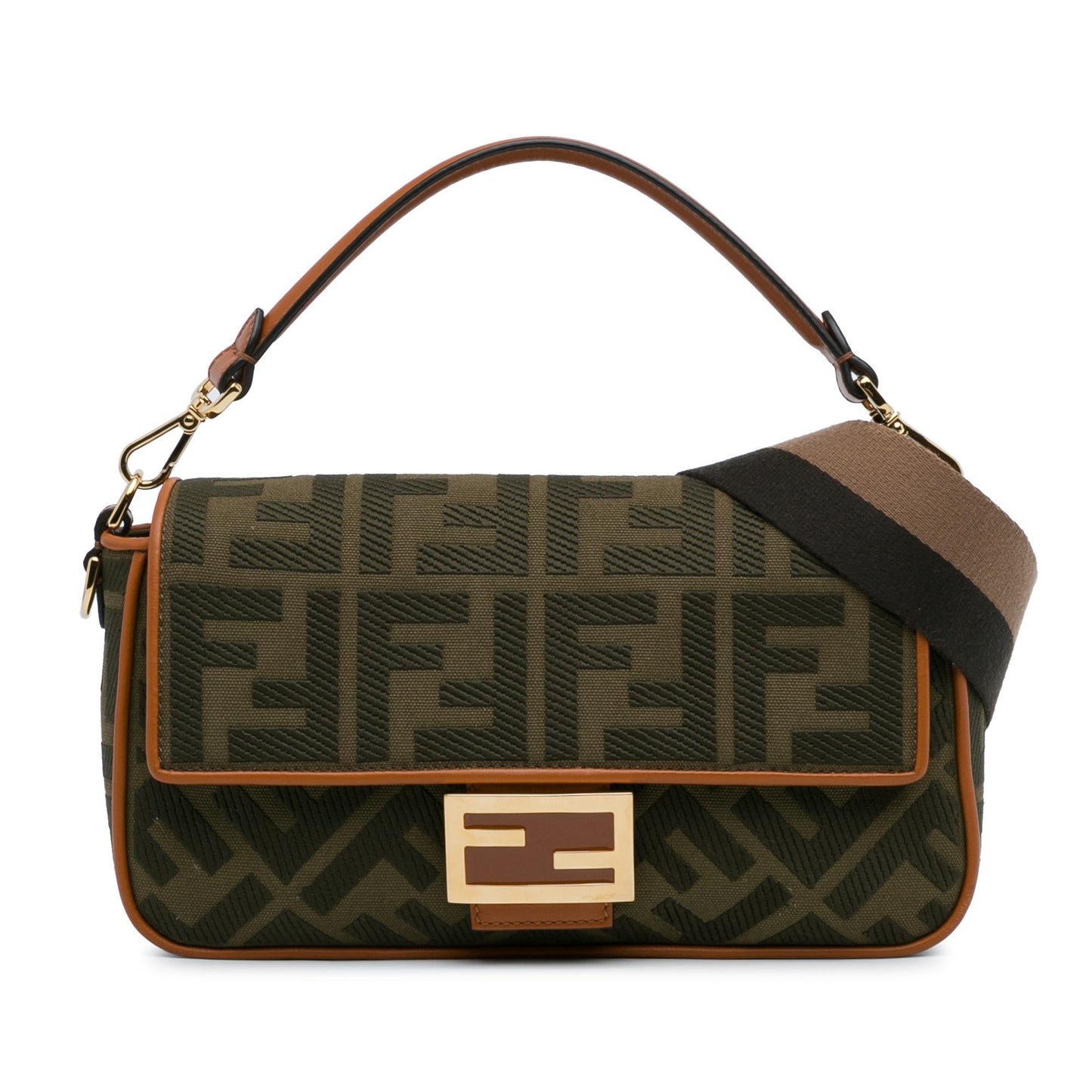 Fendi Zucca Baguette Satchel Shg Dlyg5K Embroidered Satchel Bag